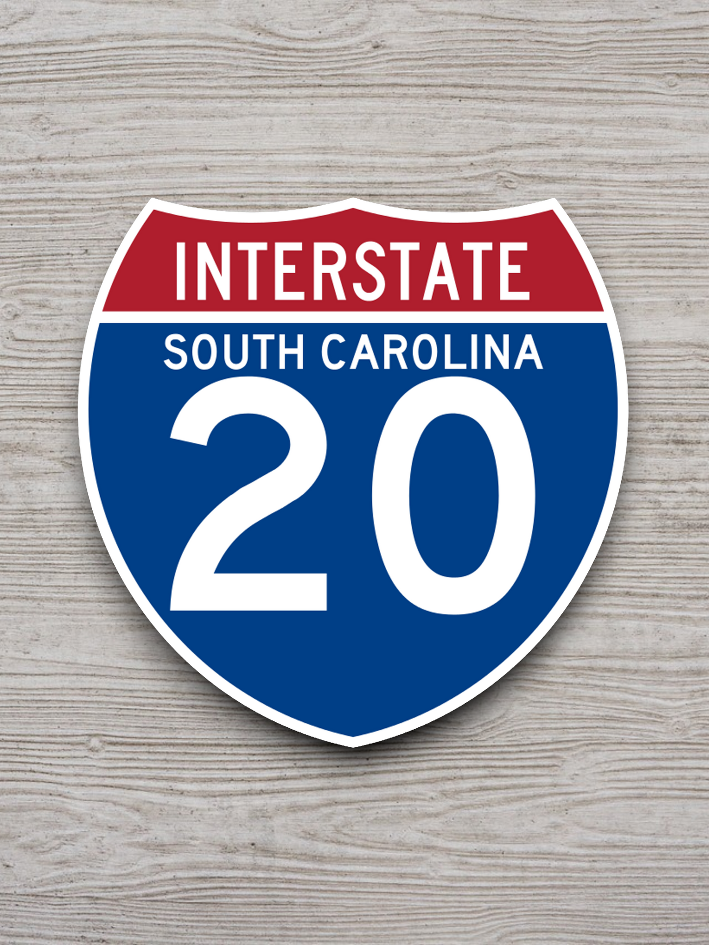 Interstate I-20 South Carolina - Road Sign Sticker