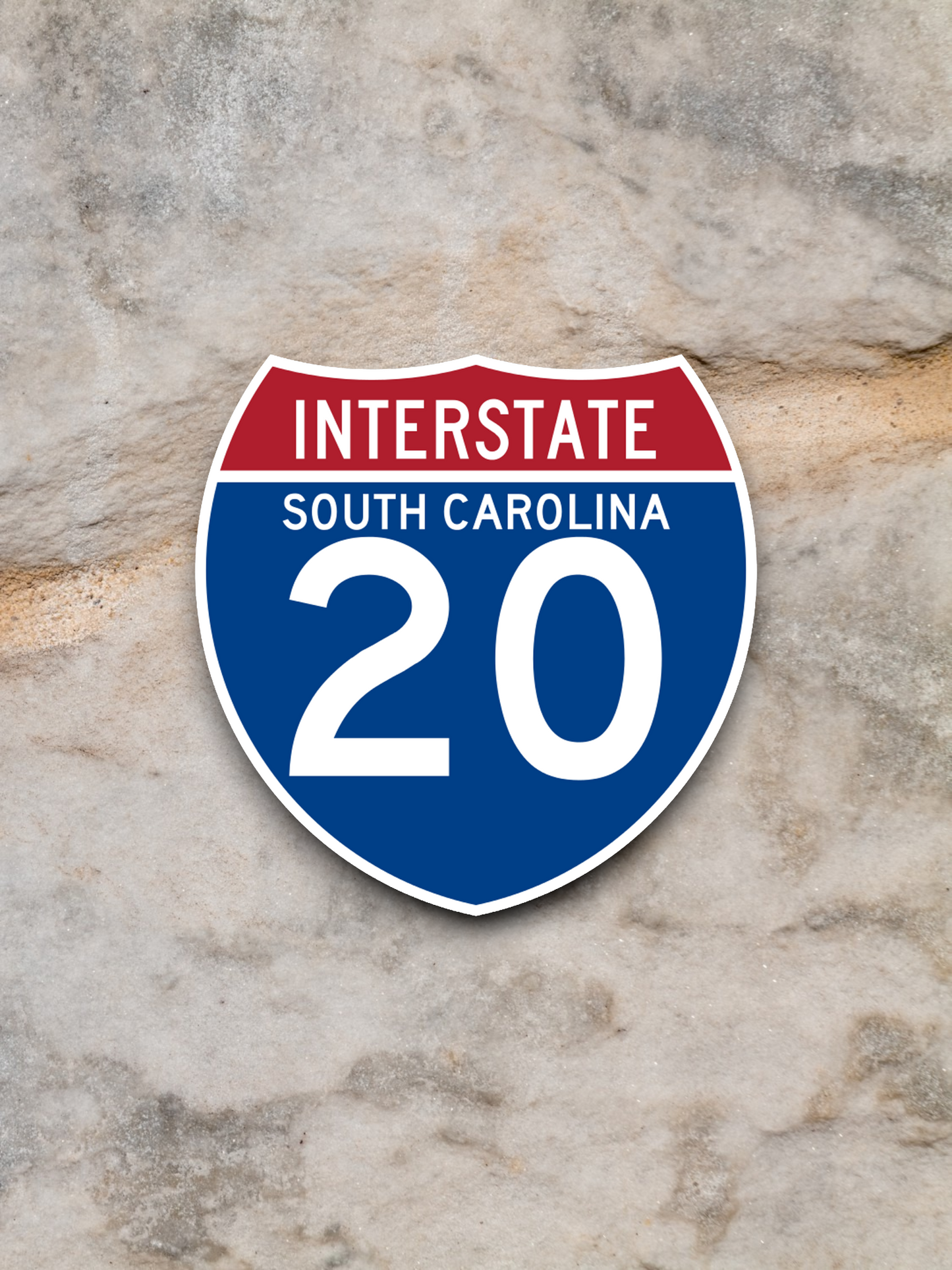 Interstate I-20 South Carolina - Road Sign Sticker