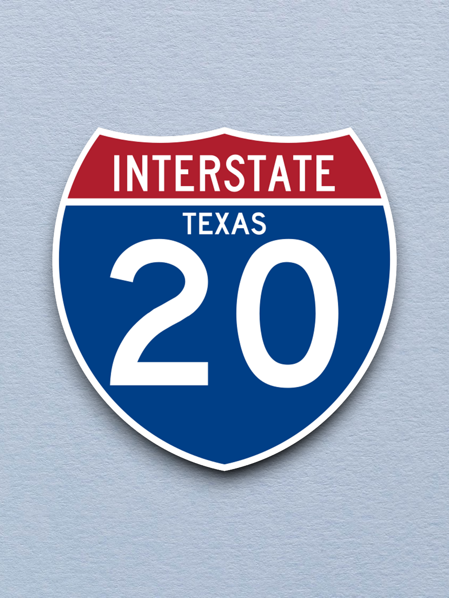 Interstate I-20 Texas - Road Sign Sticker