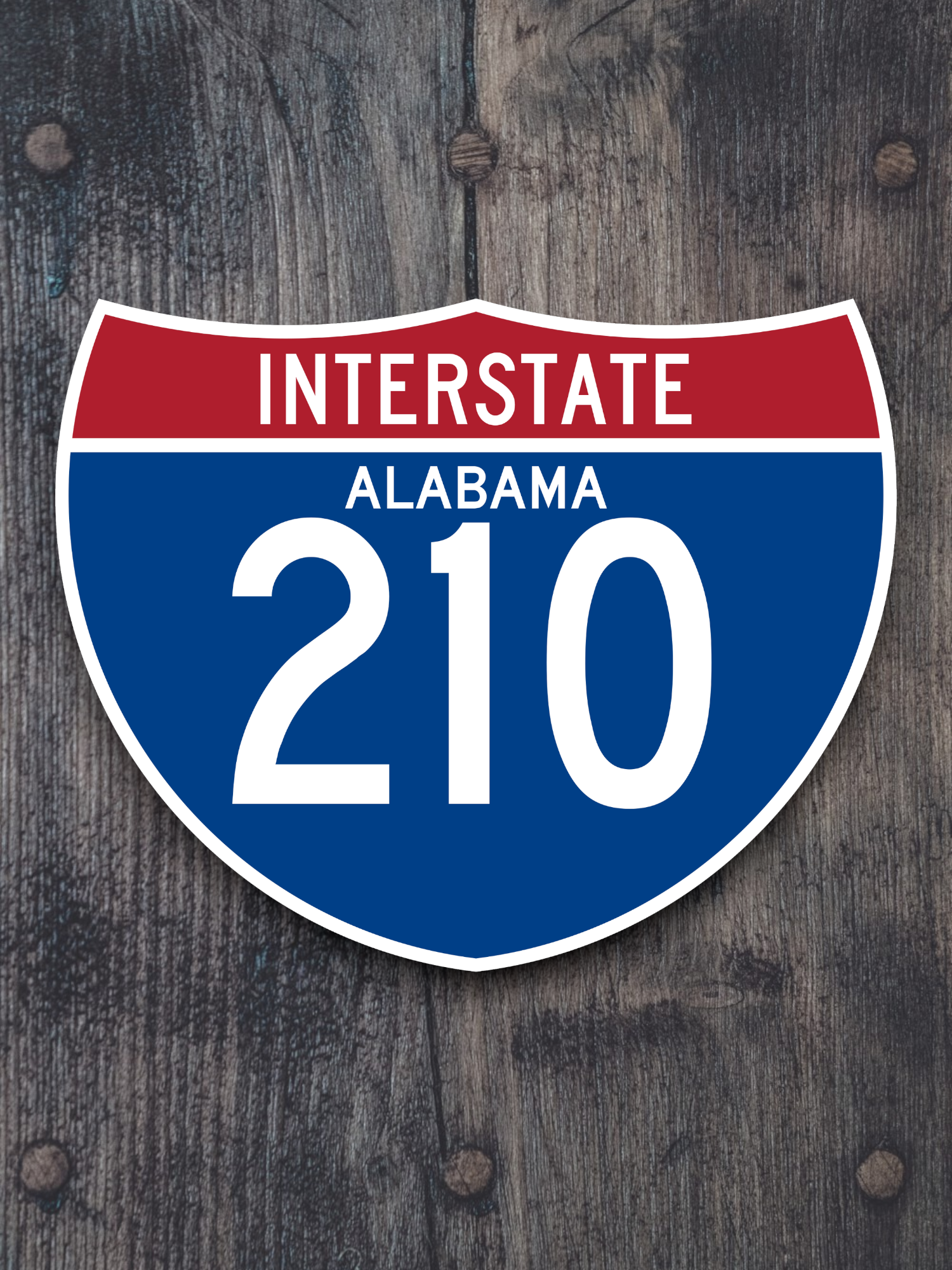 Interstate I-210 Alabama Road Sign Sticker