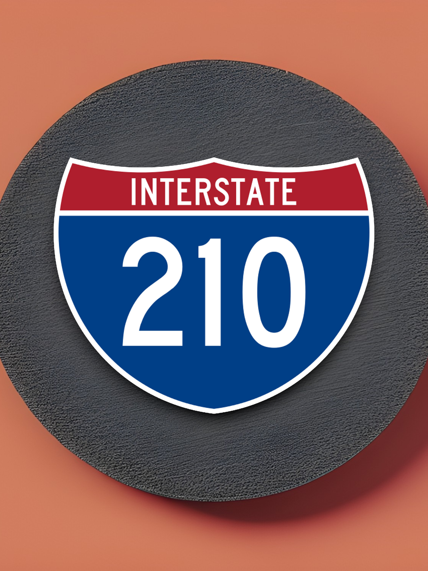 Interstate I-210 Road Sign Sticker