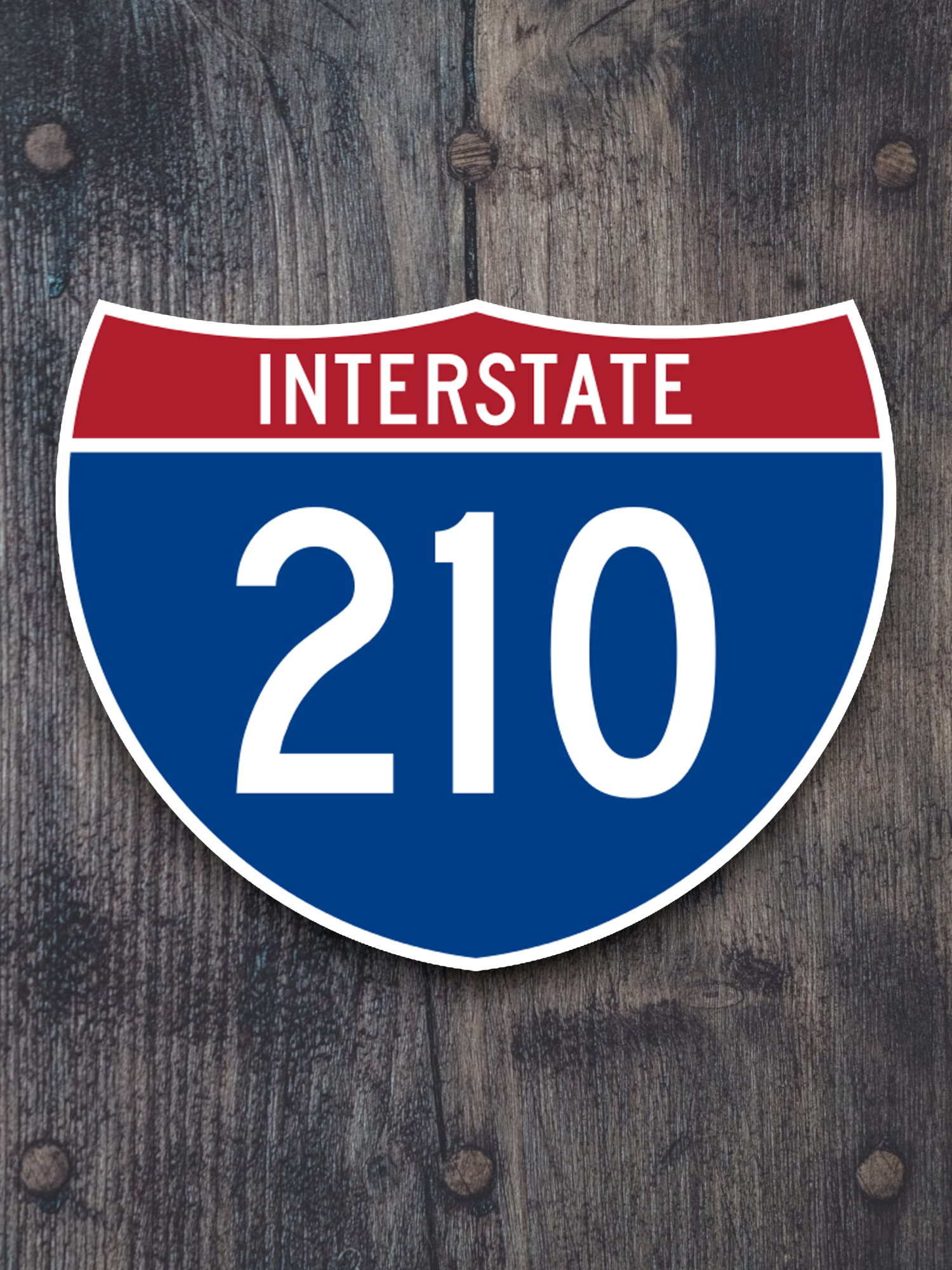 Interstate I-210 Road Sign Sticker