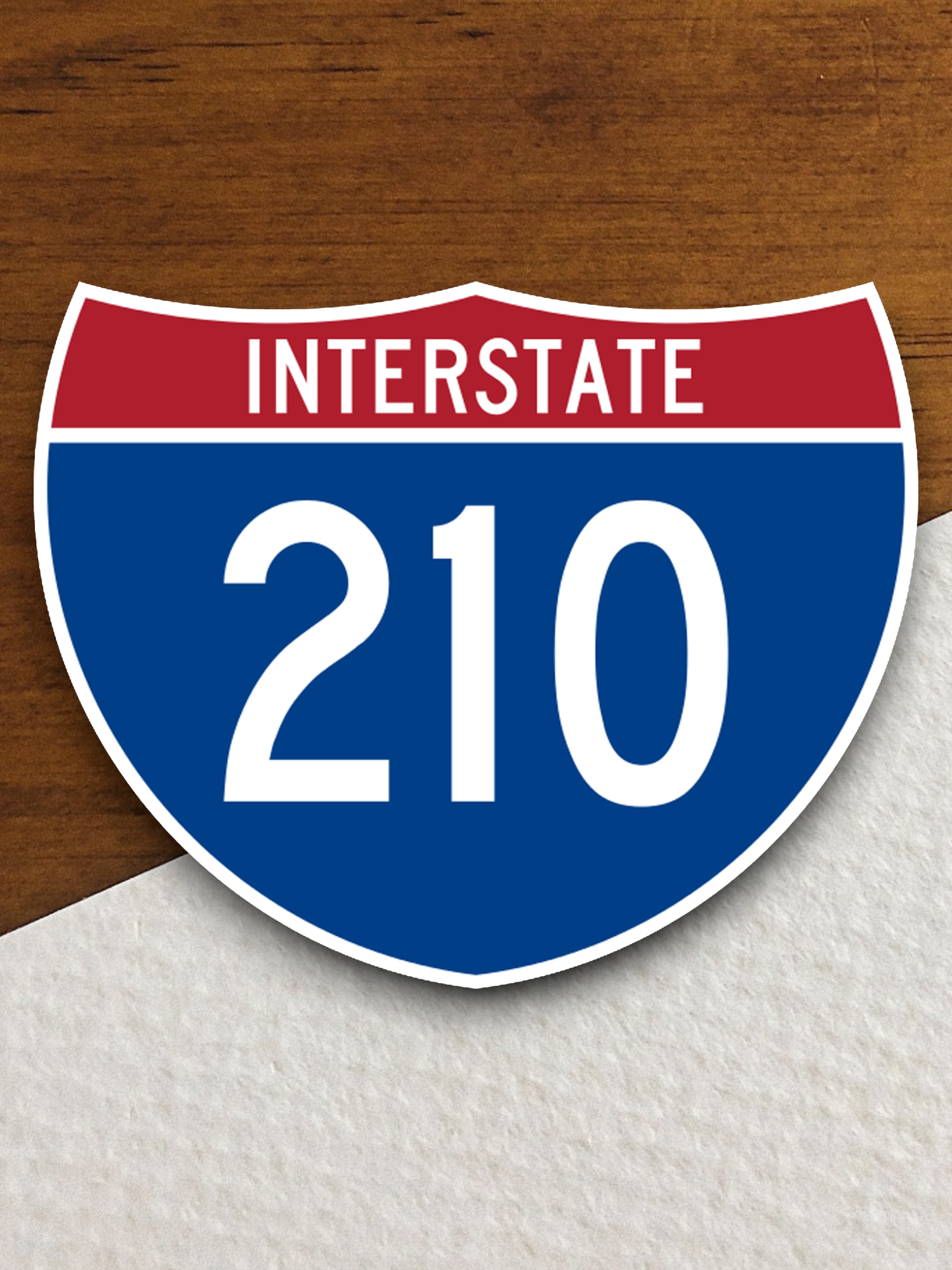 Interstate I-210 Road Sign Sticker