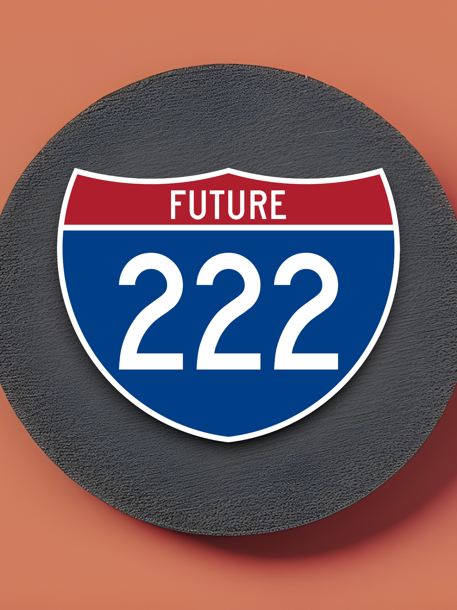 Interstate I-222 (Future) Road Sign Sticker