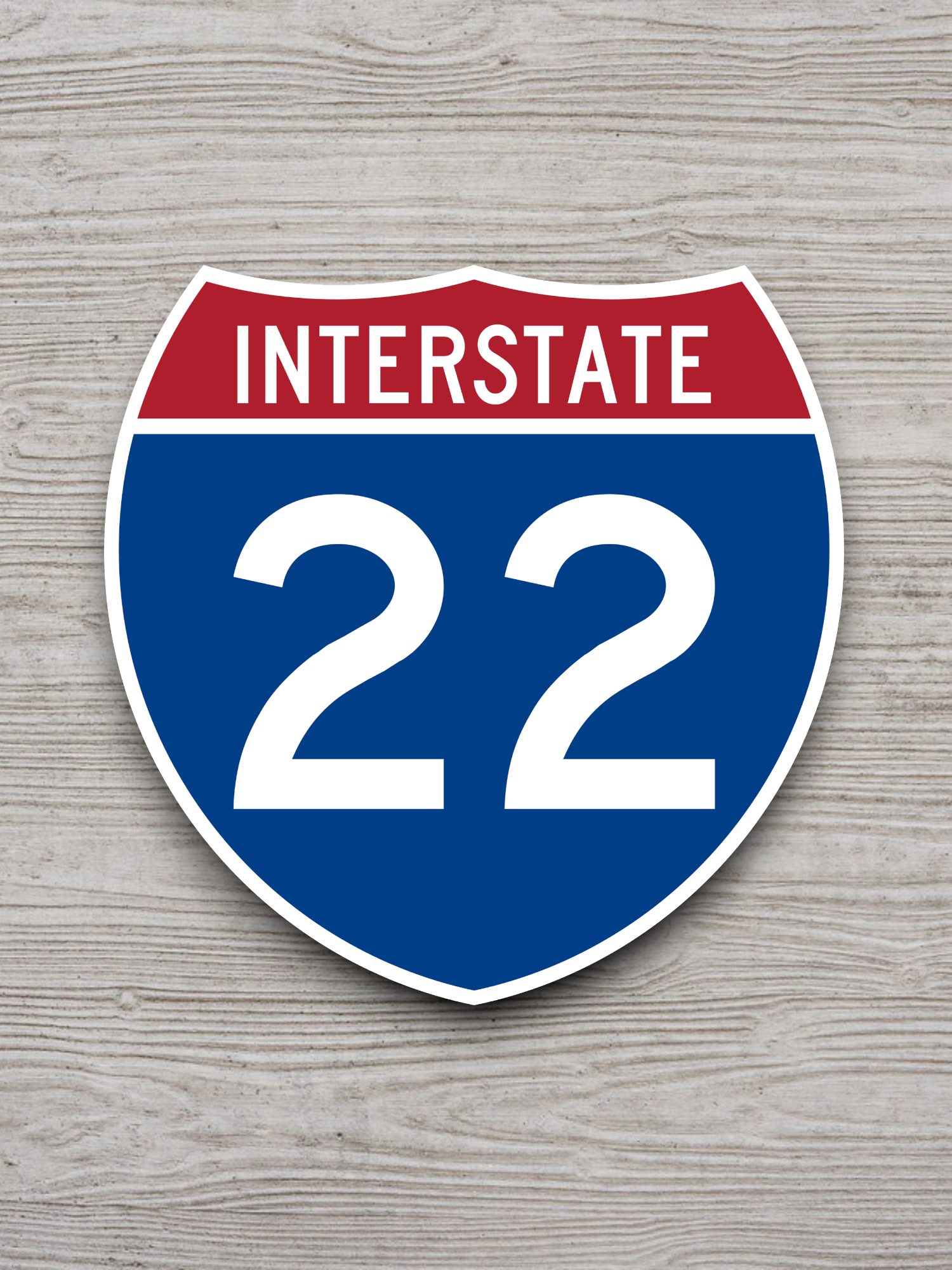 Interstate I-22 - Road Sign Sticker