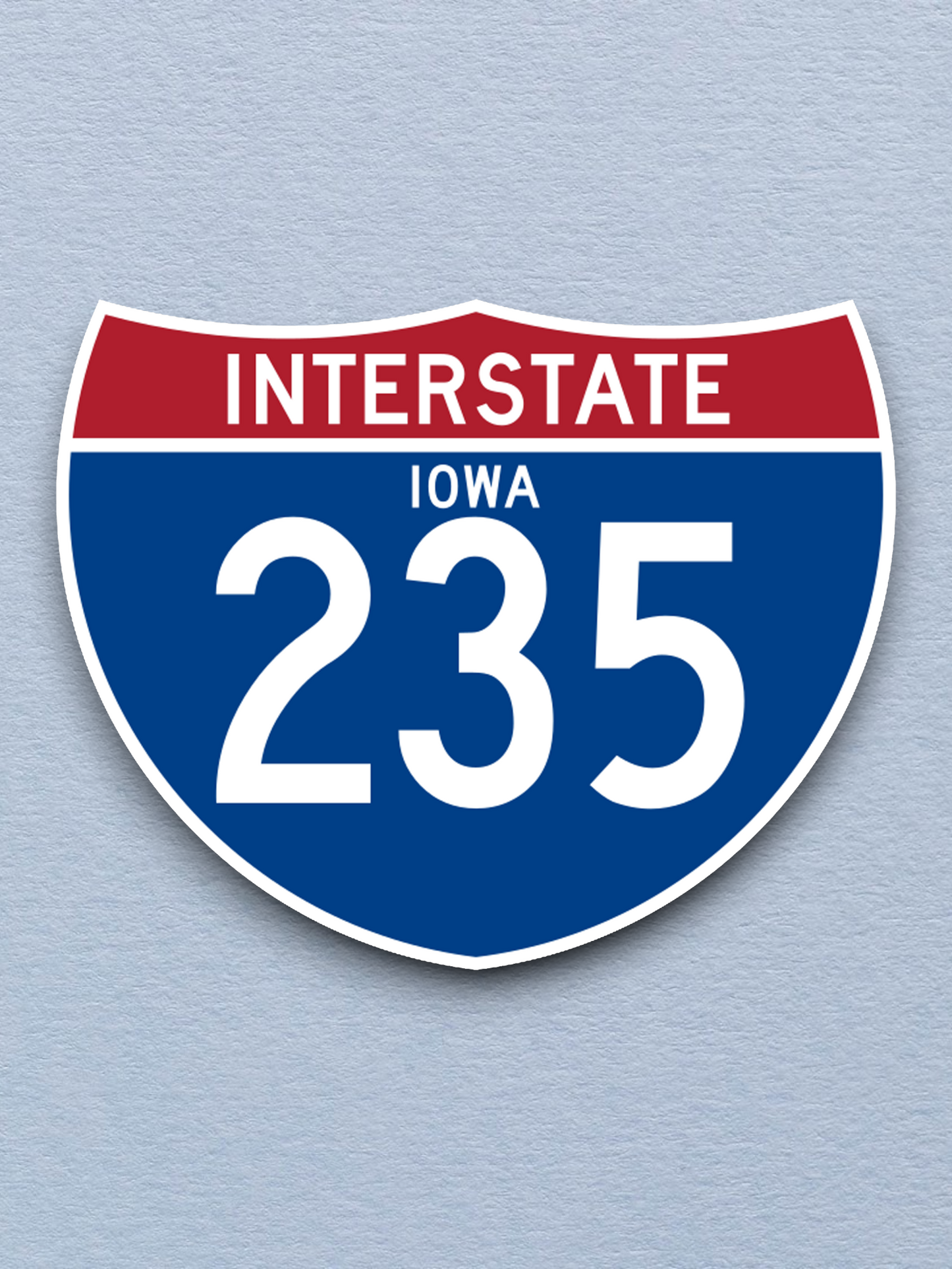 Interstate I-235 Iowa Road Sign Sticker