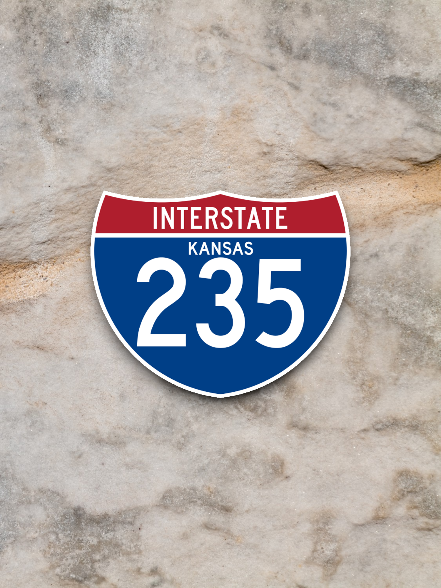 Interstate I-235 Kansas Road Sign Sticker