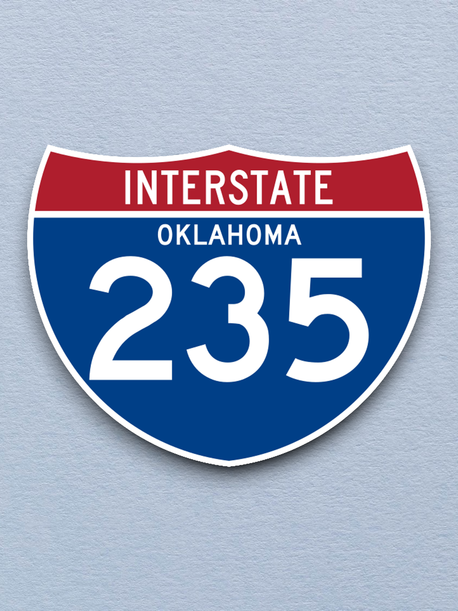 Interstate I-235 Oklahoma Road Sign Sticker