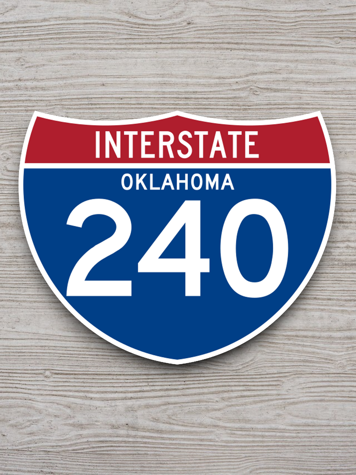 Interstate I-240 Oklahoma Road Sign Sticker
