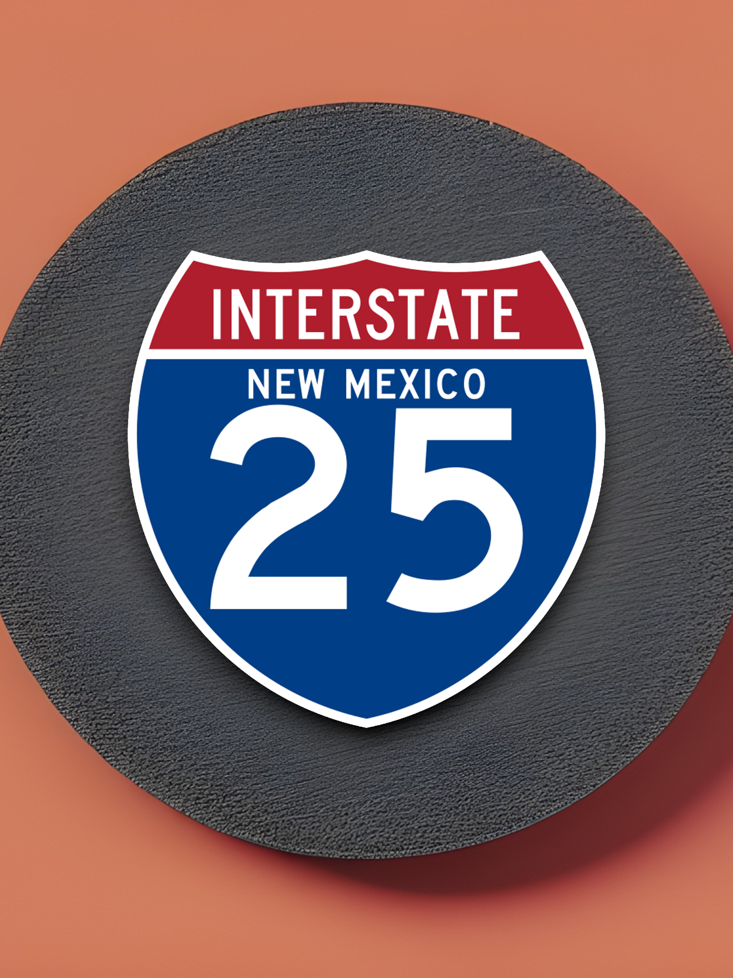 Interstate I-25 New Mexico - Road Sign Sticker