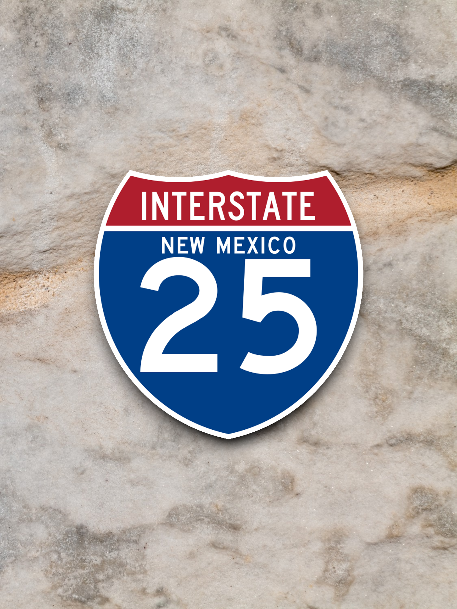 Interstate I-25 New Mexico - Road Sign Sticker