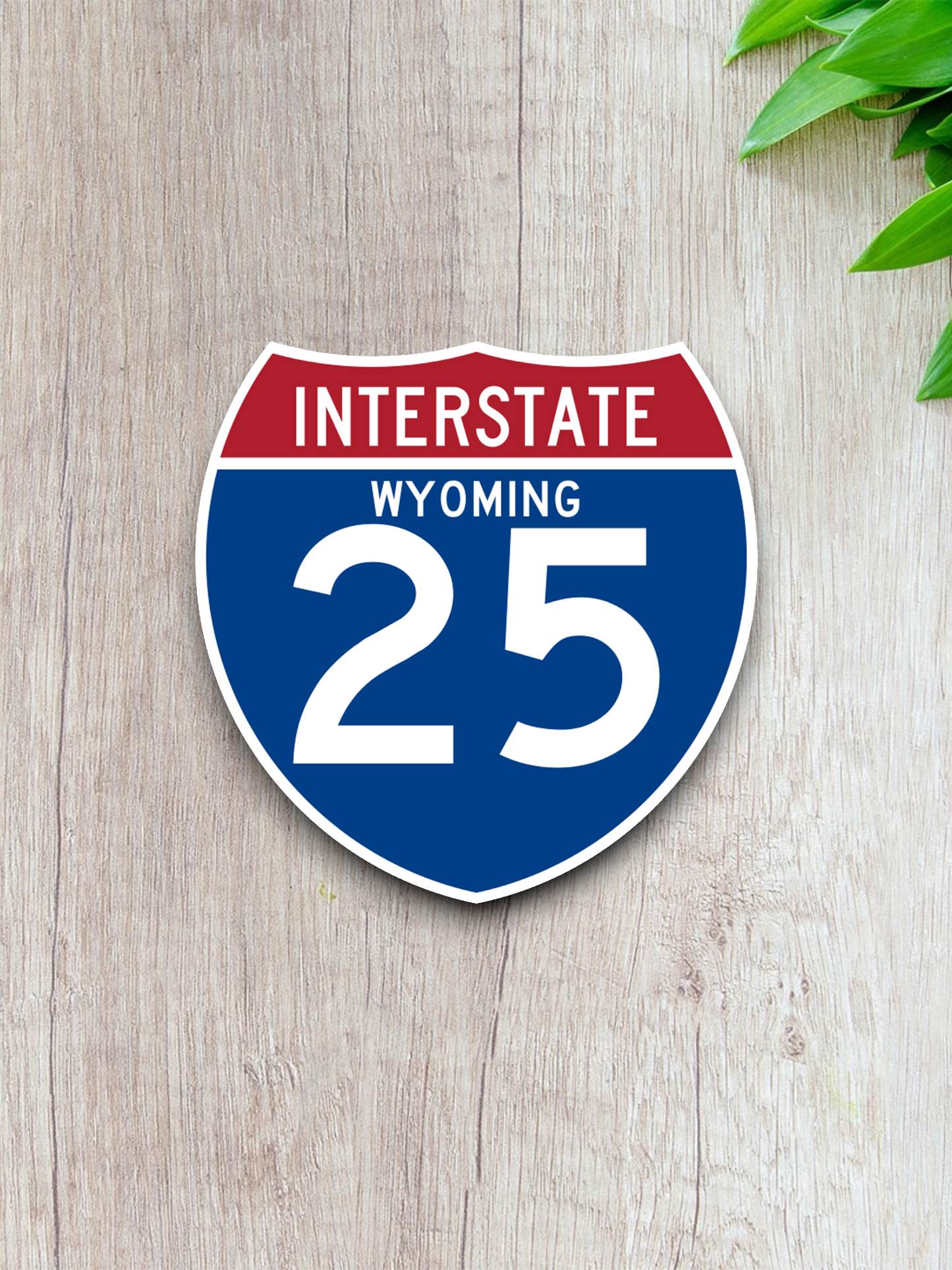 Interstate I-25 Wyoming - Road Sign Sticker