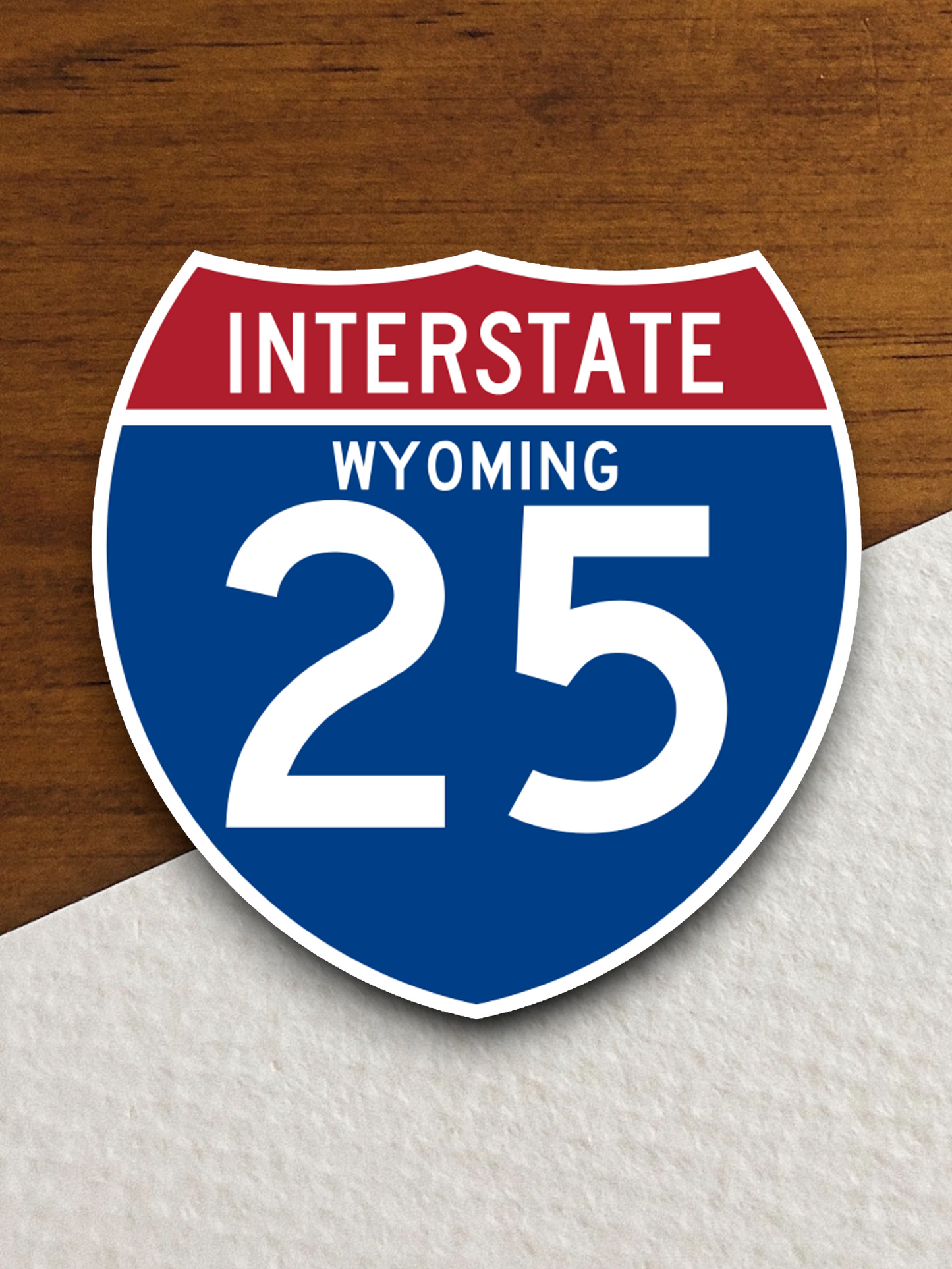 Interstate I-25 Wyoming - Road Sign Sticker