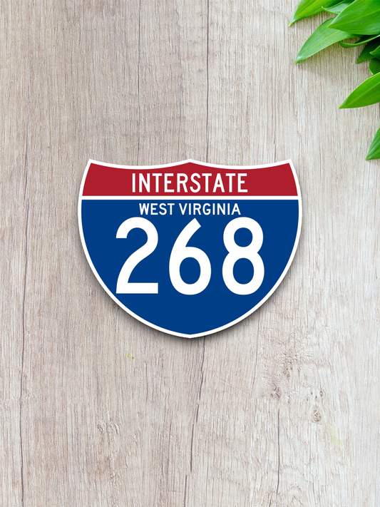 Interstate I-268 - West Virginia Road Sign Sticker