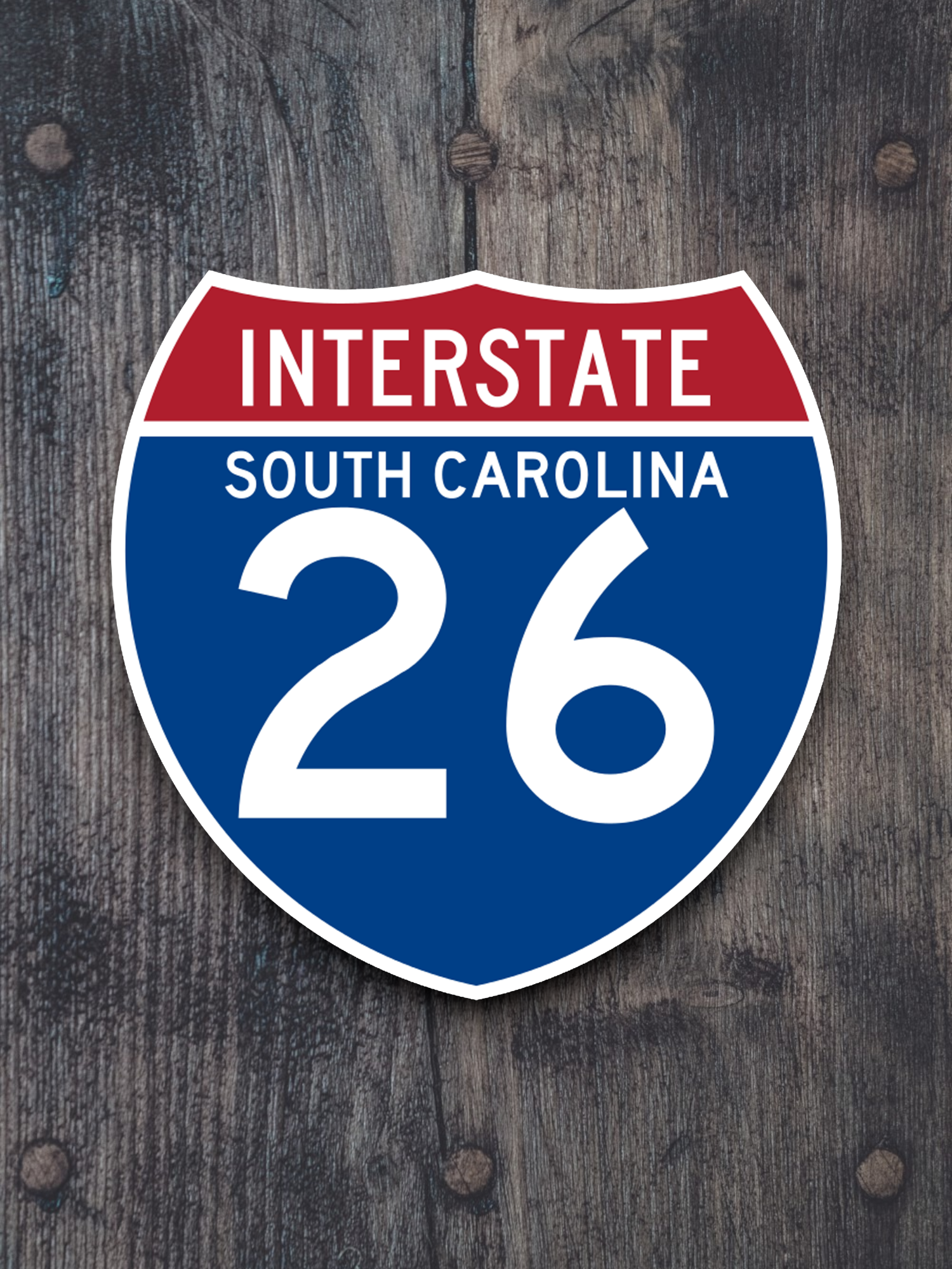 Interstate I-26 South Carolina - Road Sign Sticker