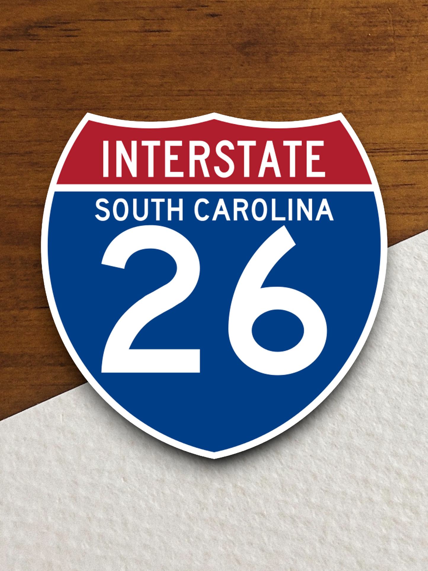 Interstate I-26 South Carolina - Road Sign Sticker
