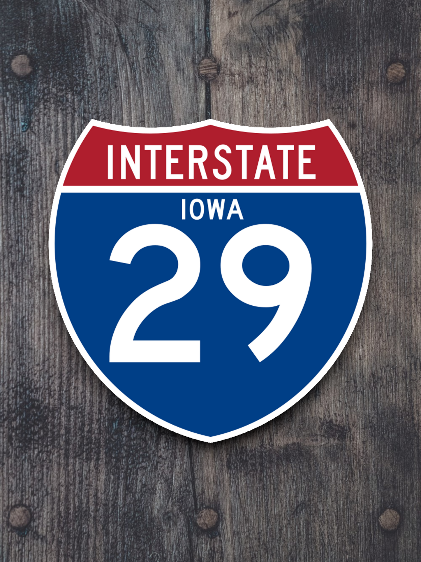 Interstate I-29 Iowa - Road Sign Sticker