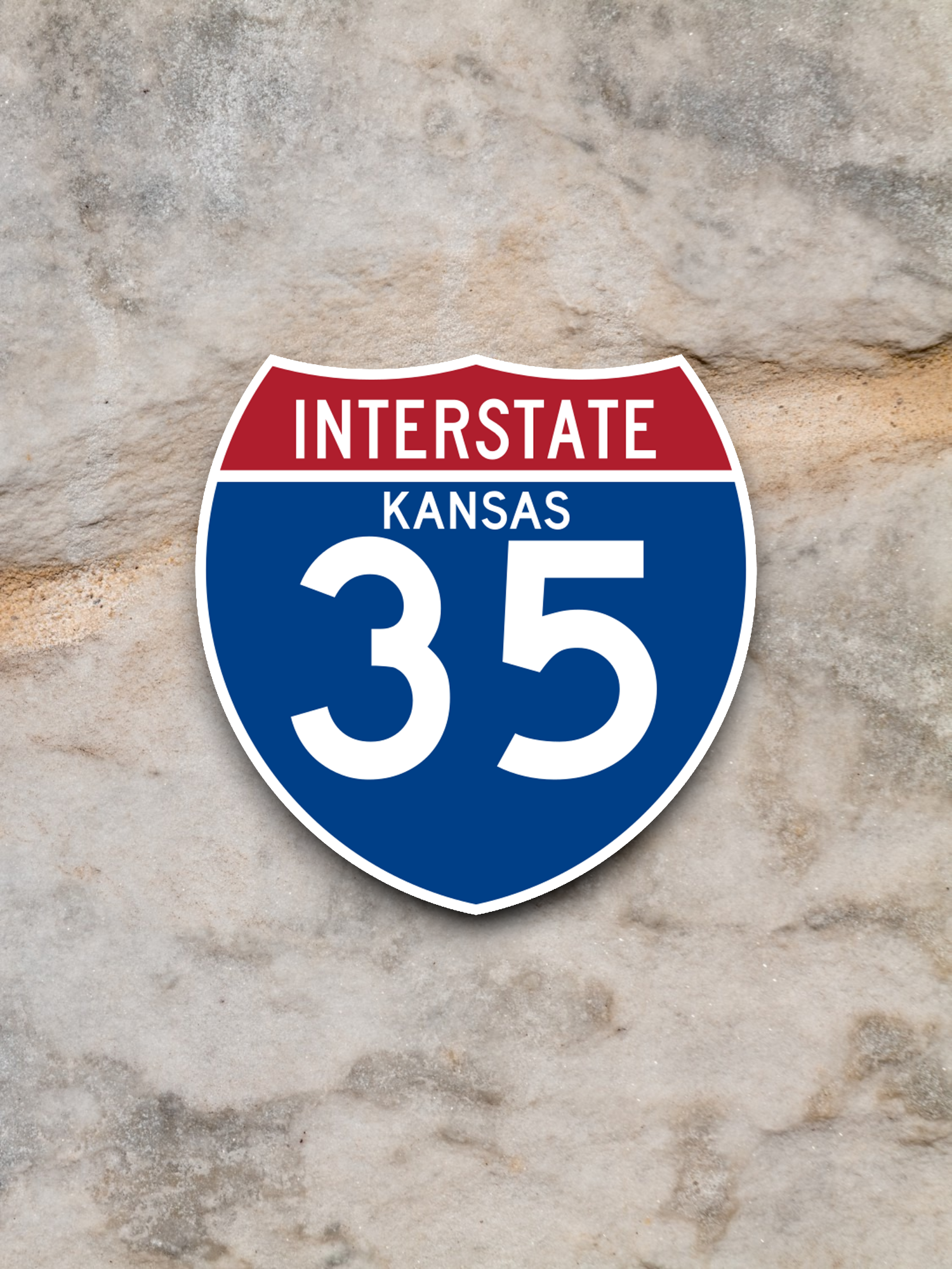 Interstate I-35 Kansas - Road Sign Sticker