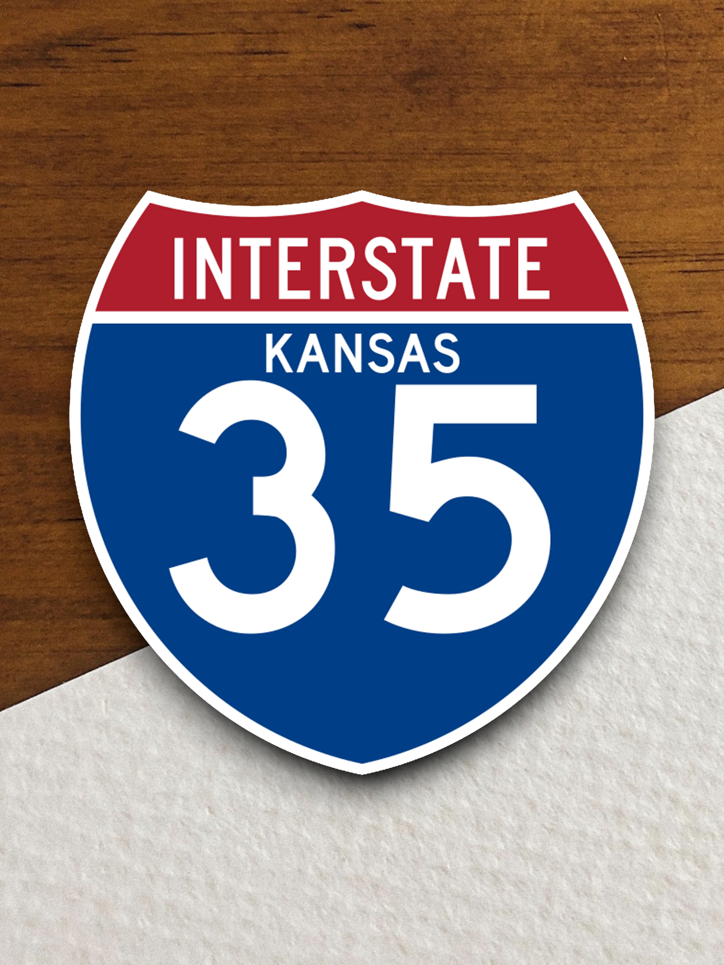 Interstate I-35 Kansas - Road Sign Sticker