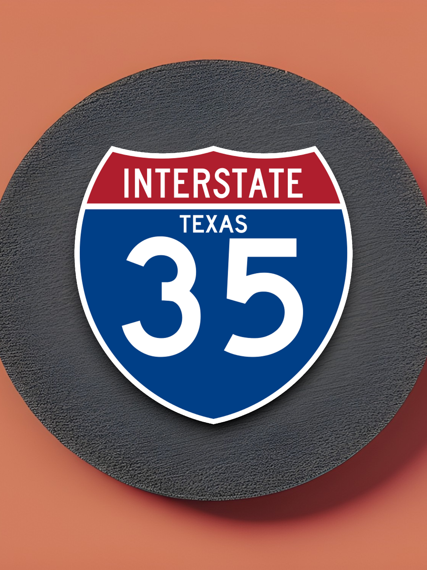 Interstate I-35 Texas - Road Sign Sticker