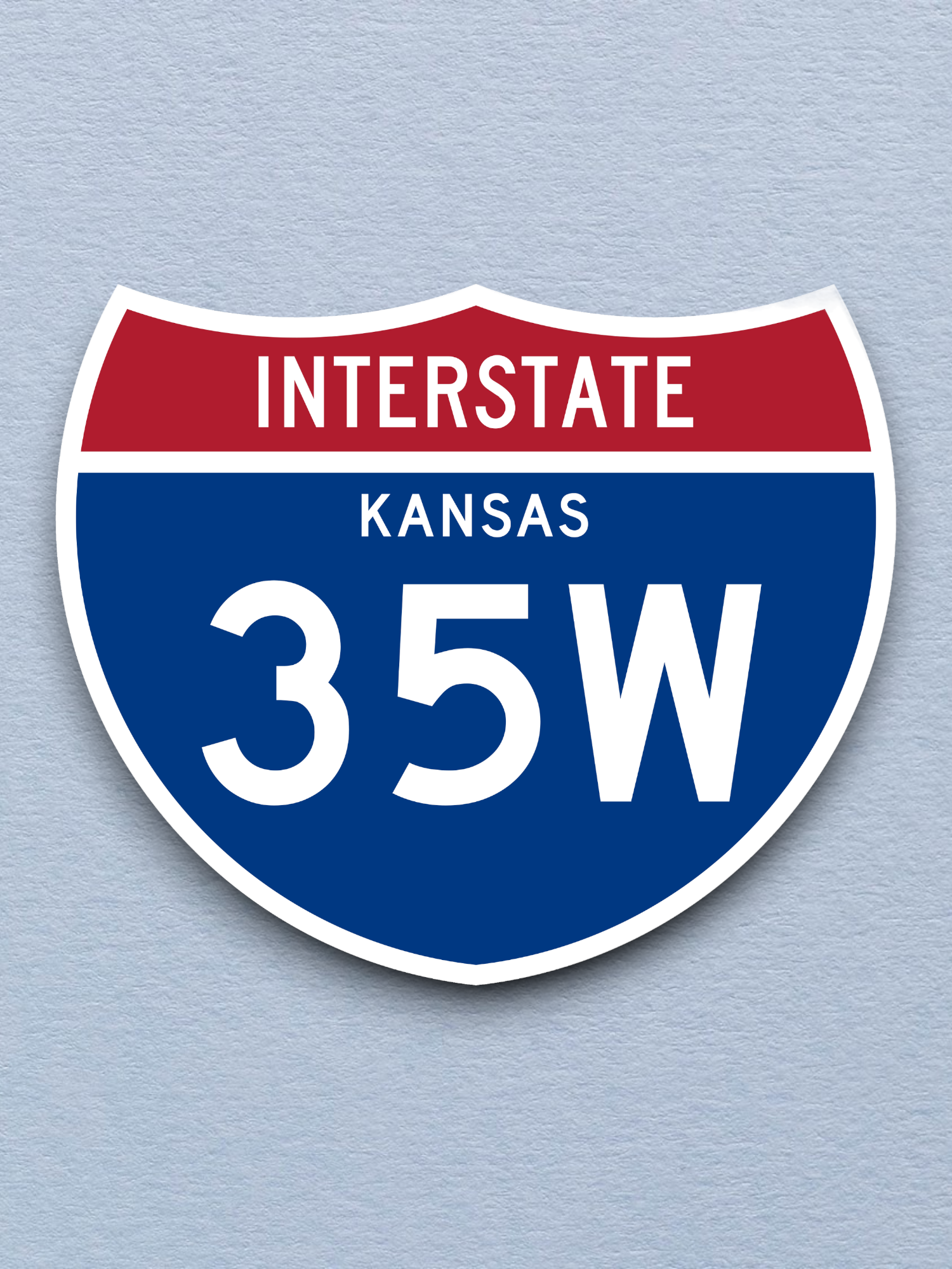 Interstate I-35W Kansas - Road Sign Sticker