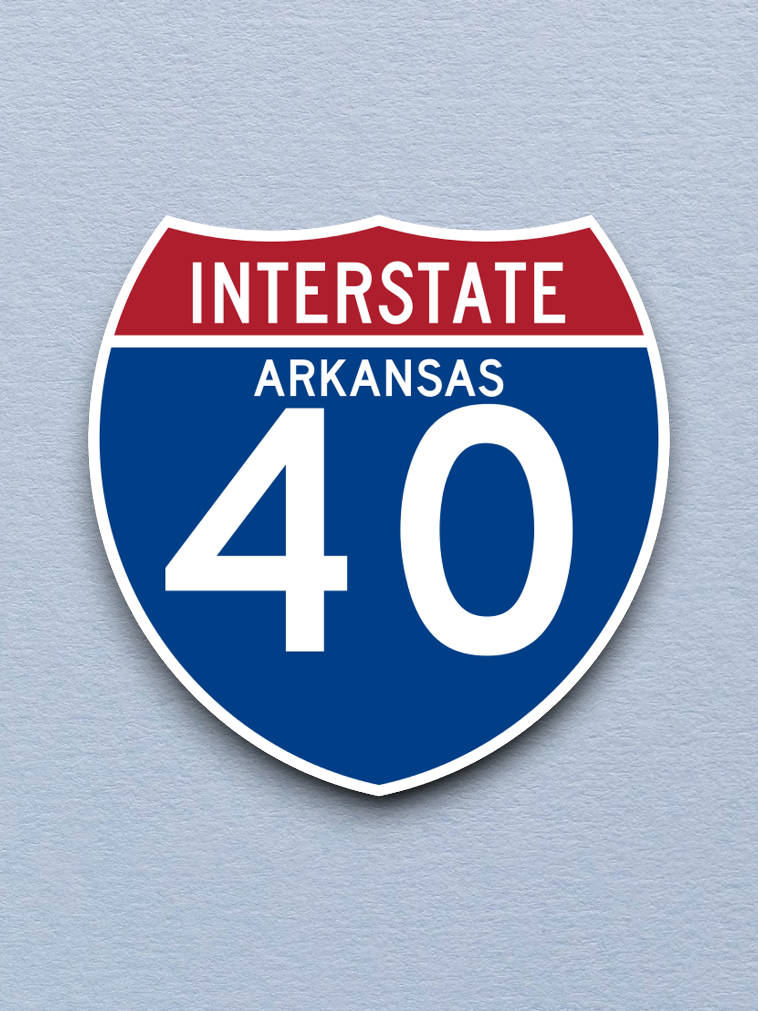 Interstate I-40 Arkansas - Road Sign Sticker