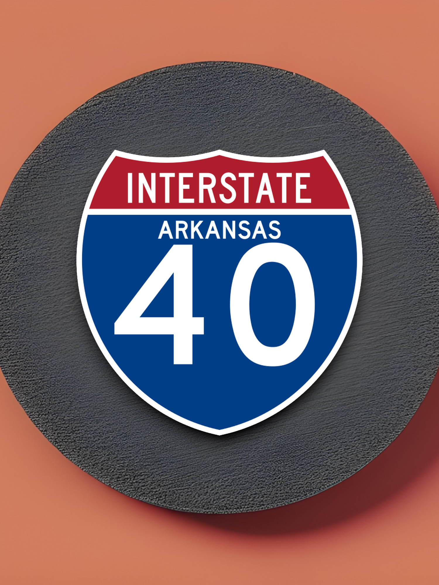 Interstate I-40 Arkansas - Road Sign Sticker