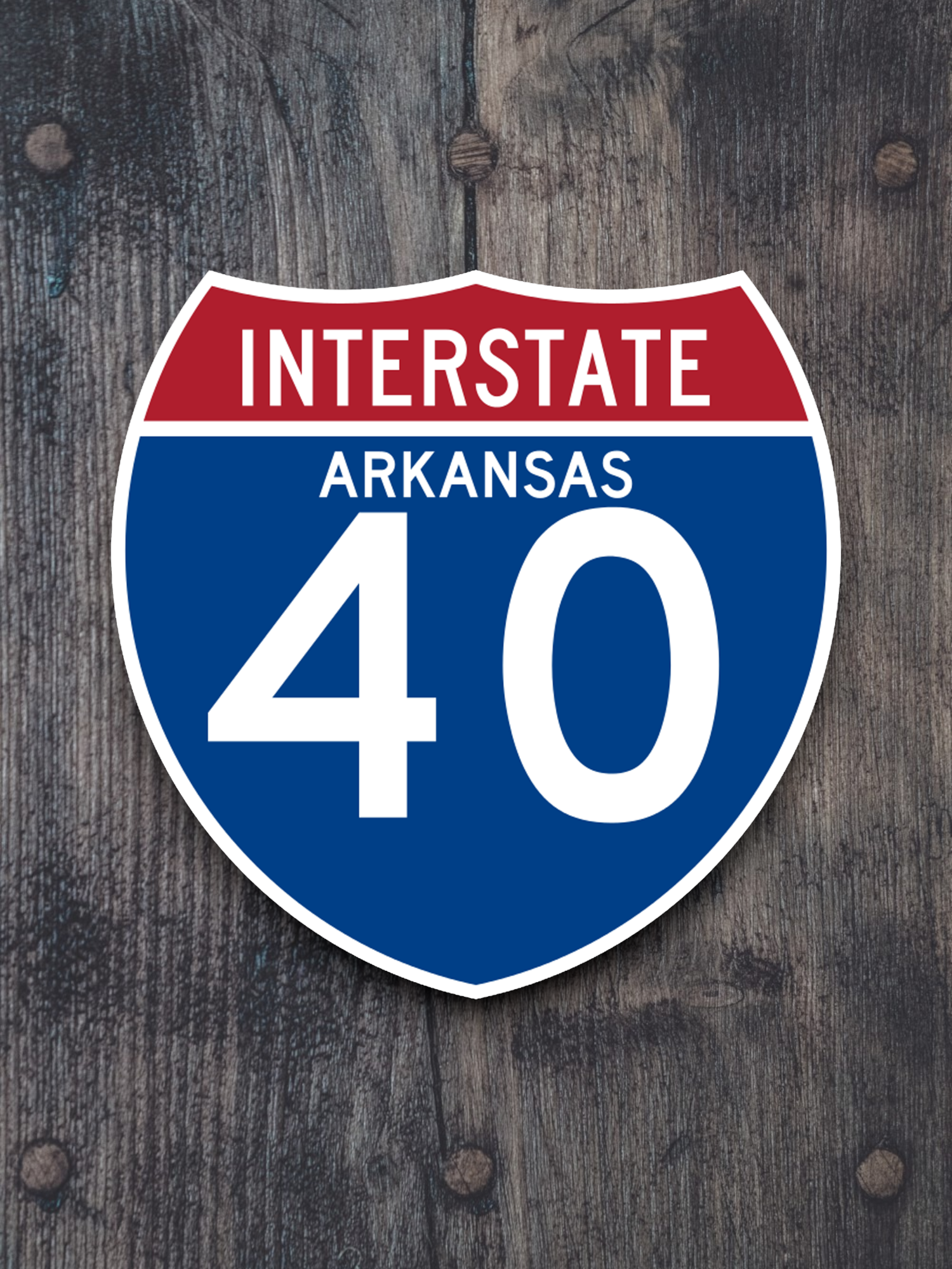 Interstate I-40 Arkansas - Road Sign Sticker