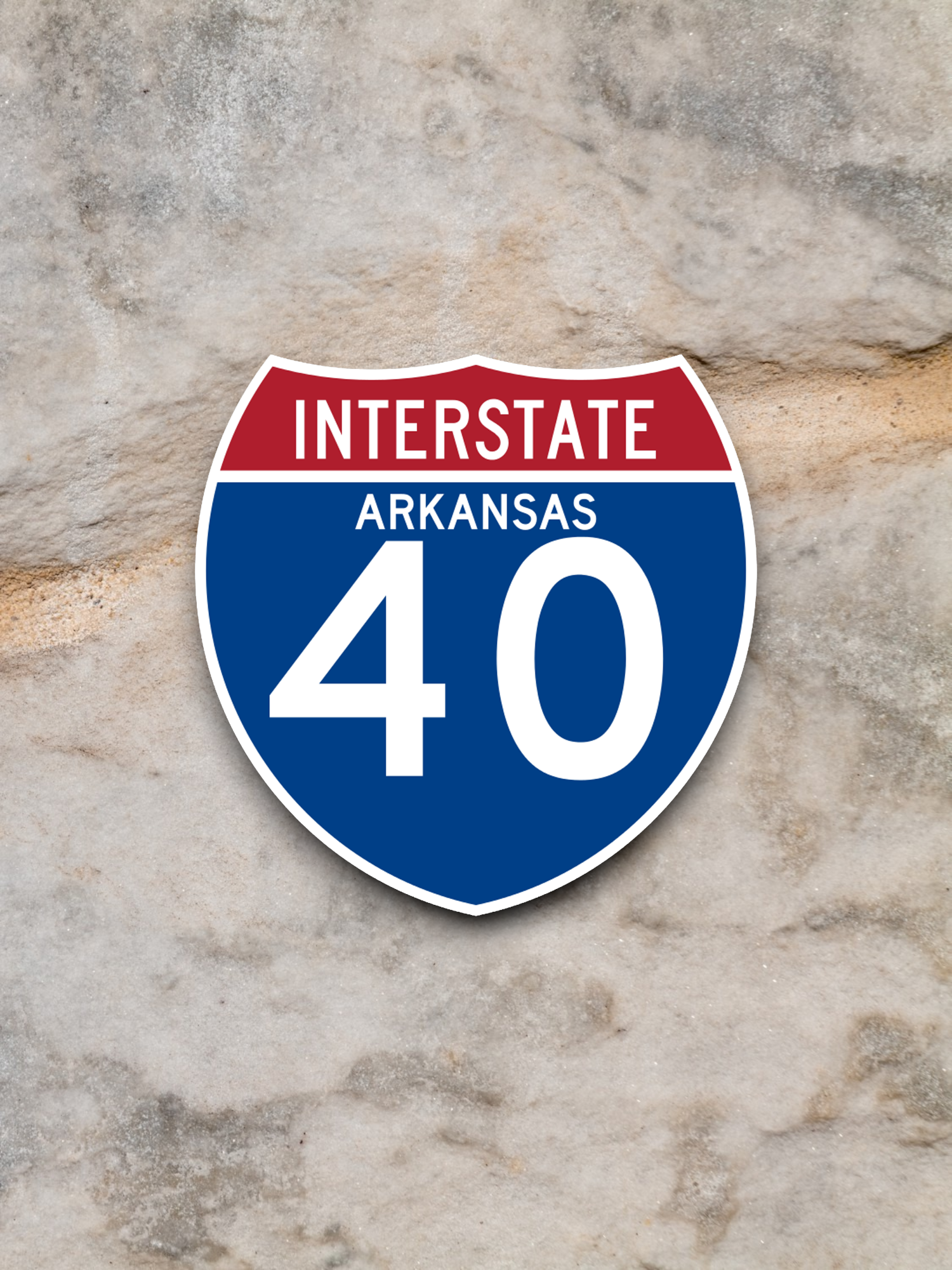 Interstate I-40 Arkansas - Road Sign Sticker