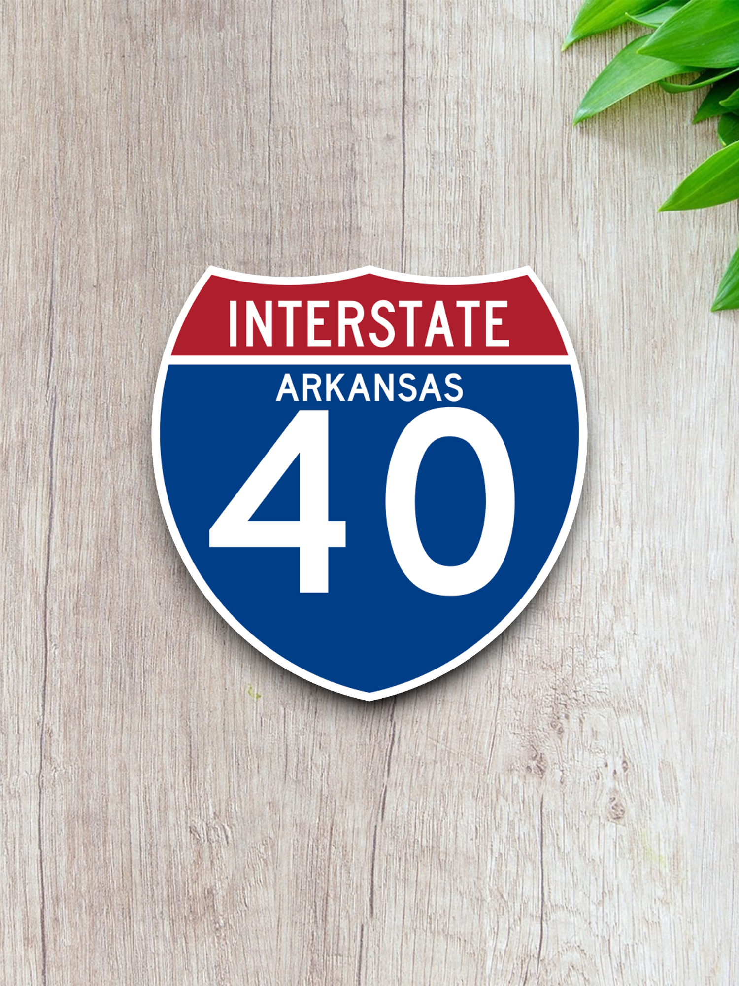 Interstate I-40 Arkansas - Road Sign Sticker