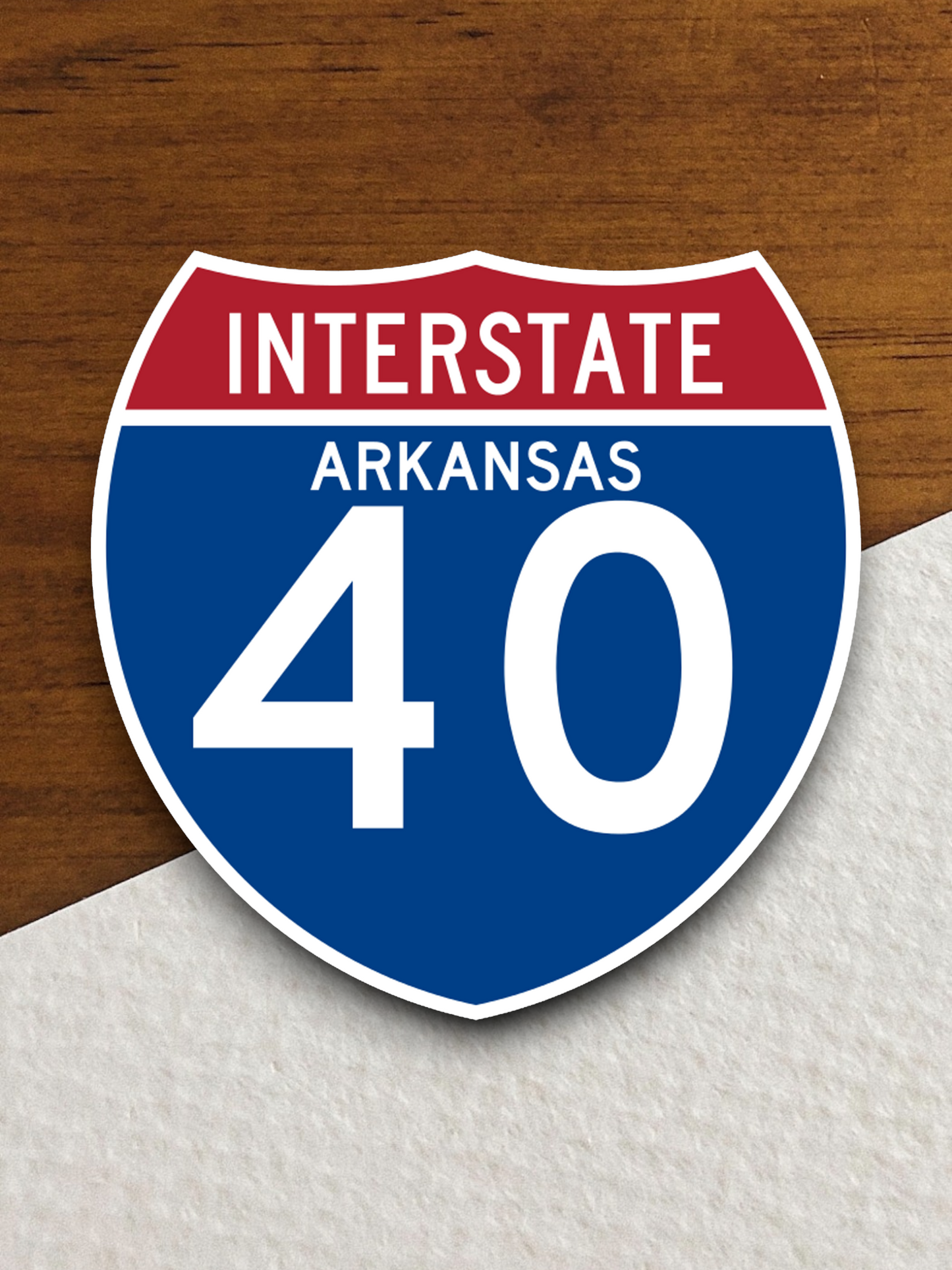 Interstate I-40 Arkansas - Road Sign Sticker