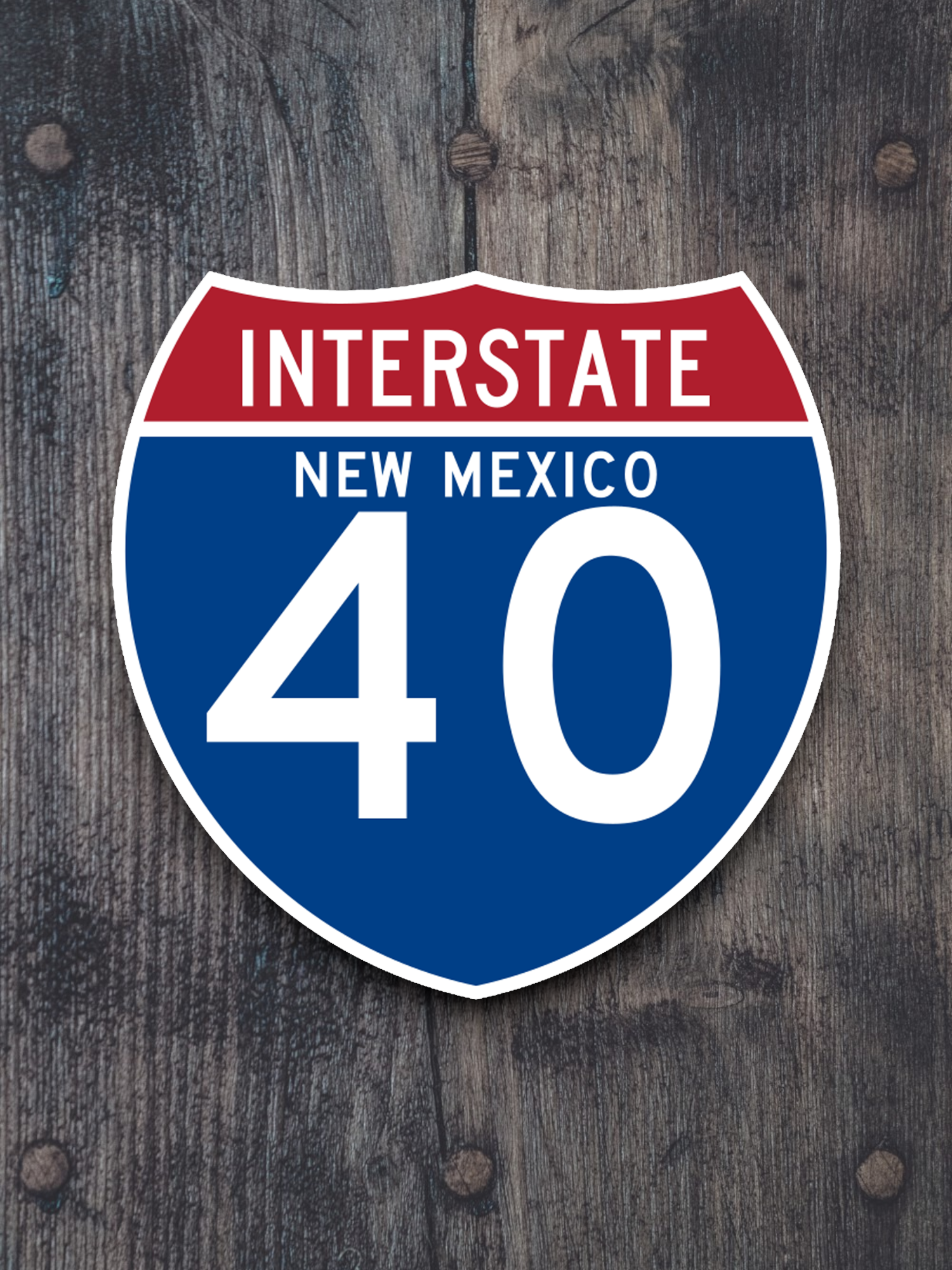 Interstate I-40 New Mexico - Road Sign Sticker