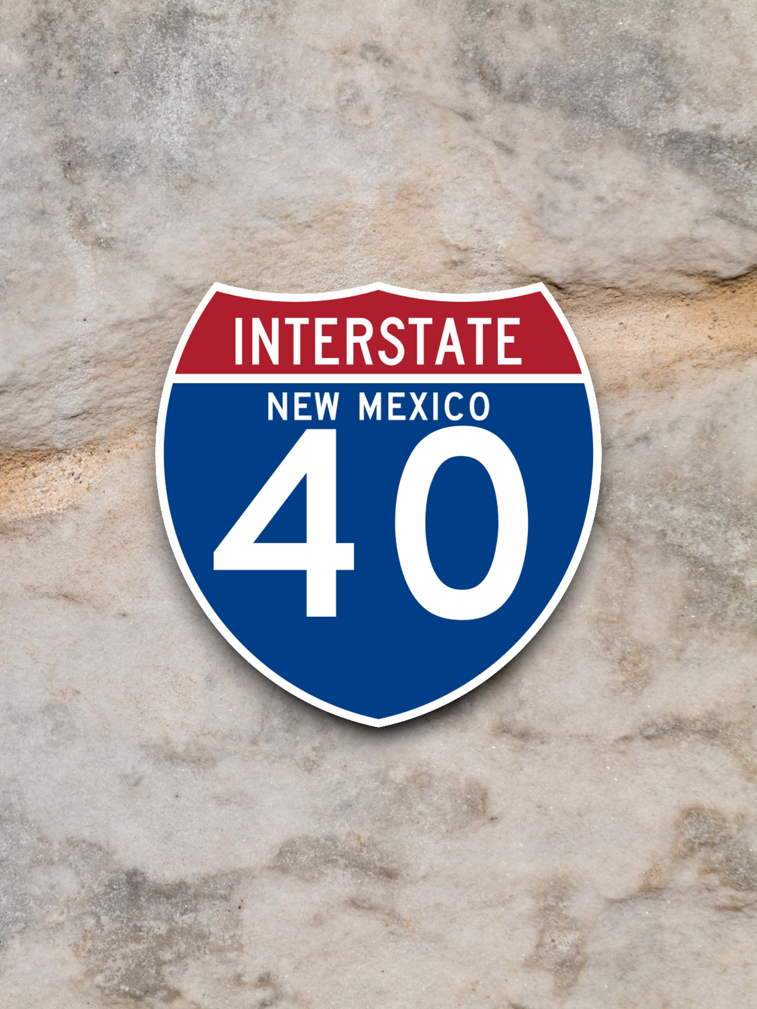 Interstate I-40 New Mexico - Road Sign Sticker