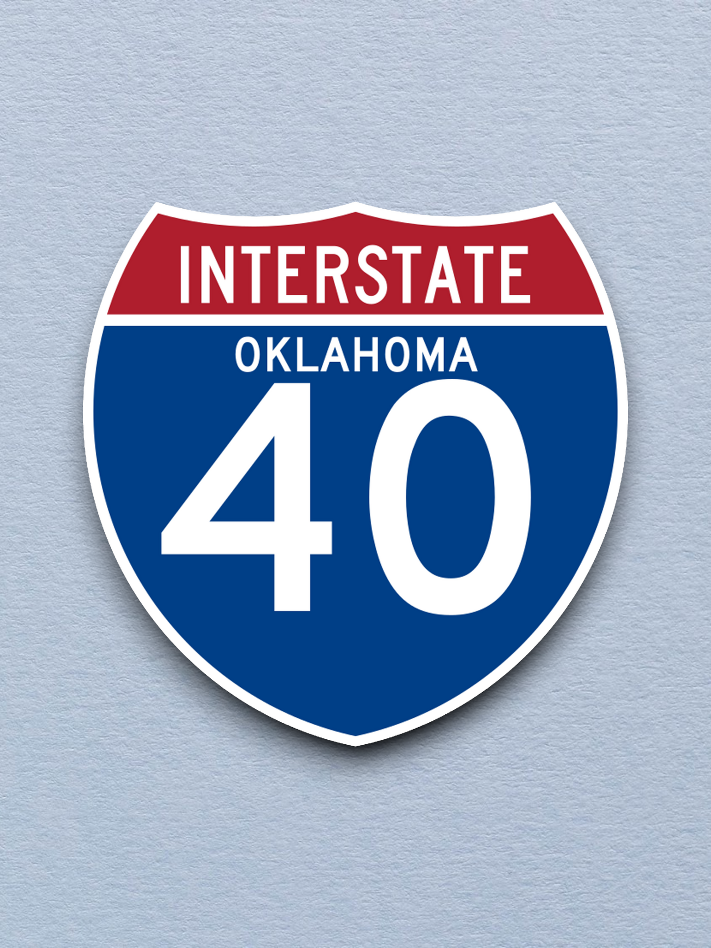 Interstate I-40 Oklahoma - Road Sign Sticker