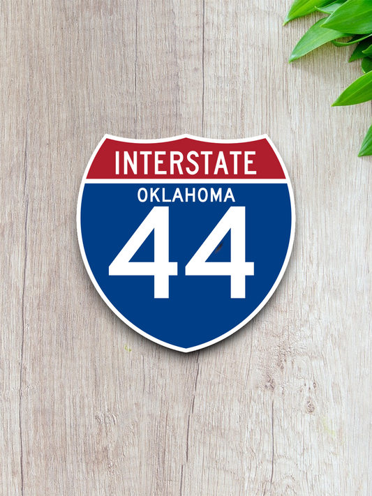 Interstate I-44 Oklahoma - Road Sign Sticker