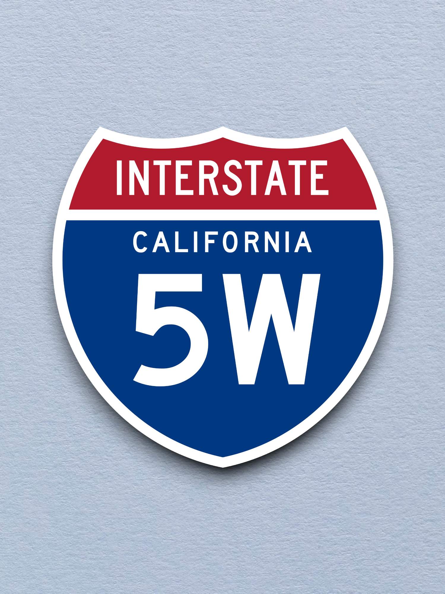 Interstate I-5W California - Road Sign Sticker