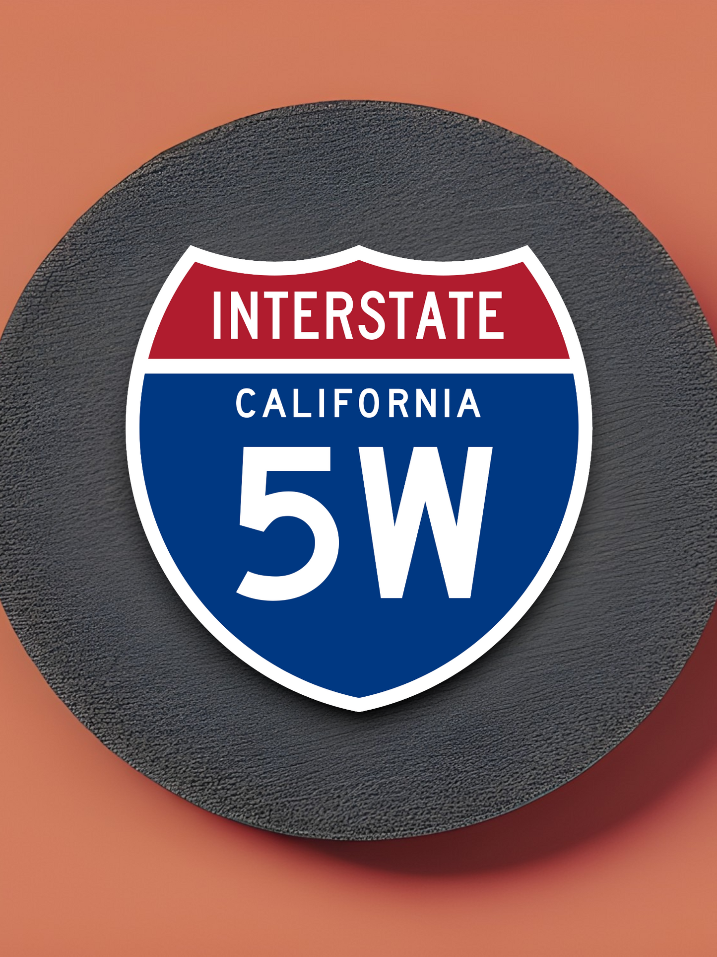 Interstate I-5W California - Road Sign Sticker