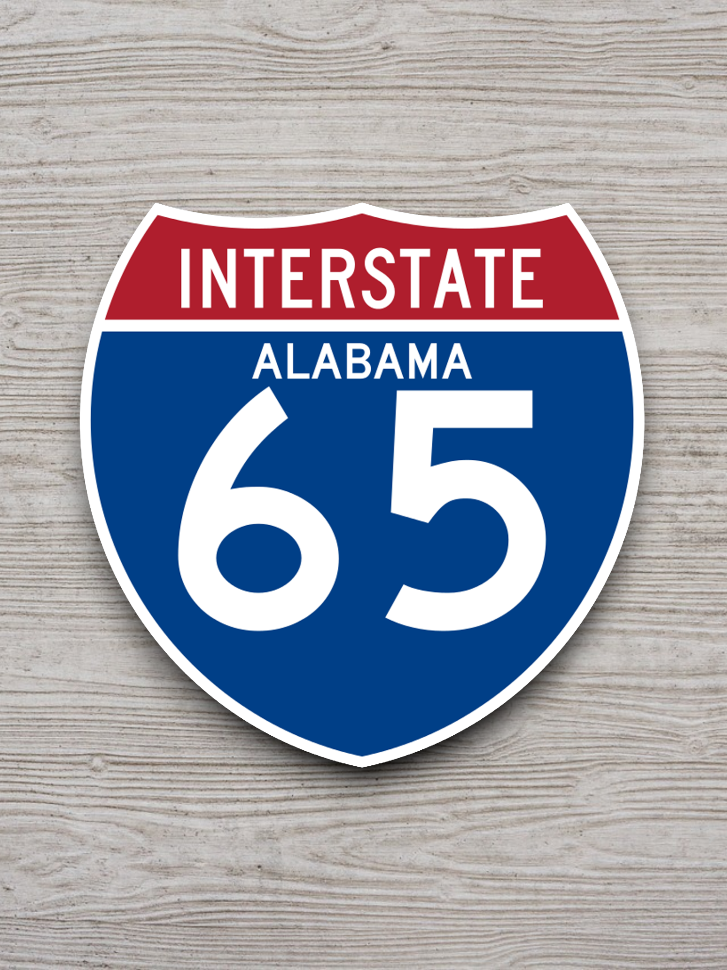 Interstate I-65 Alabama - Road Sign Sticker