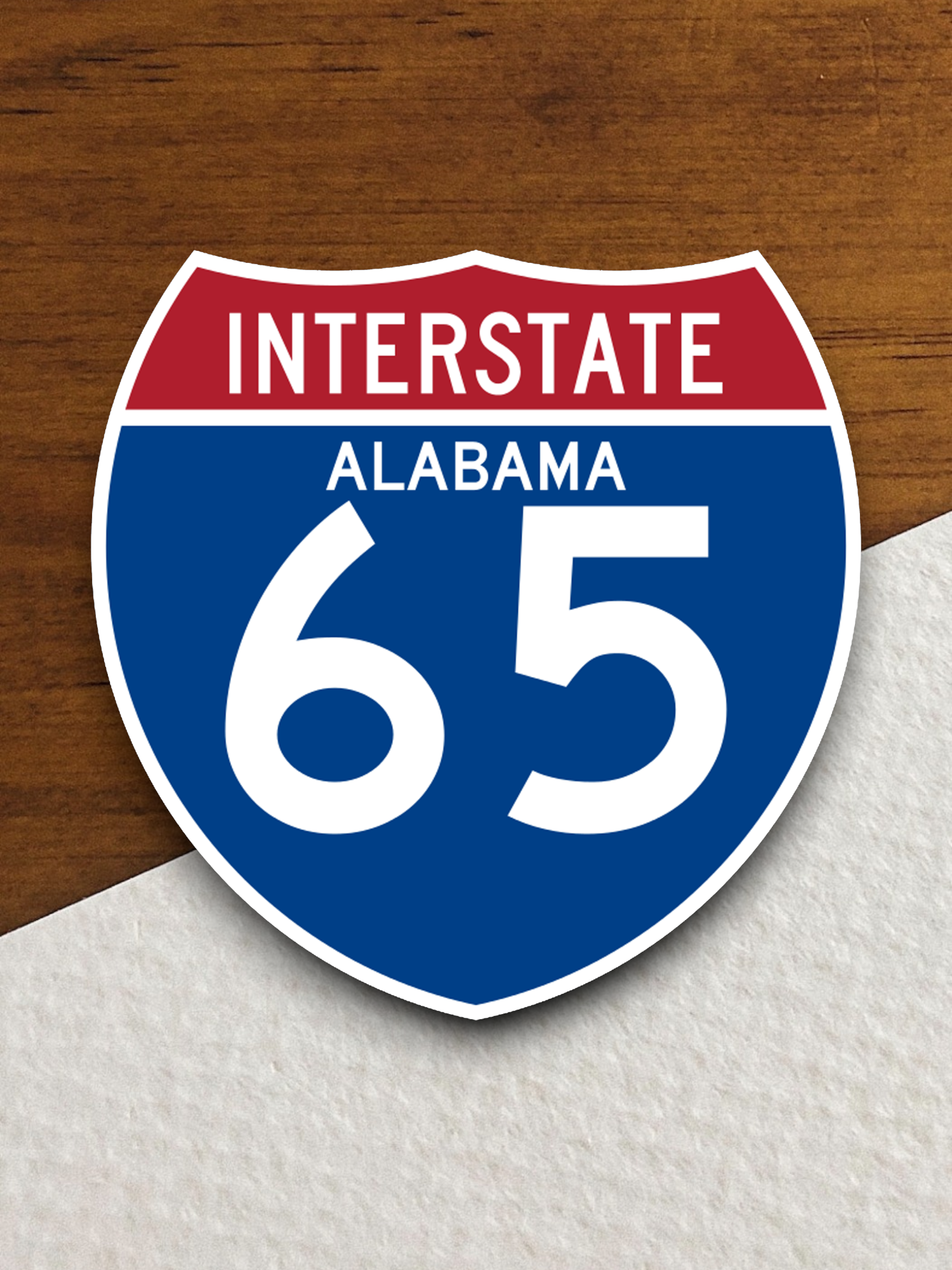 Interstate I-65 Alabama - Road Sign Sticker
