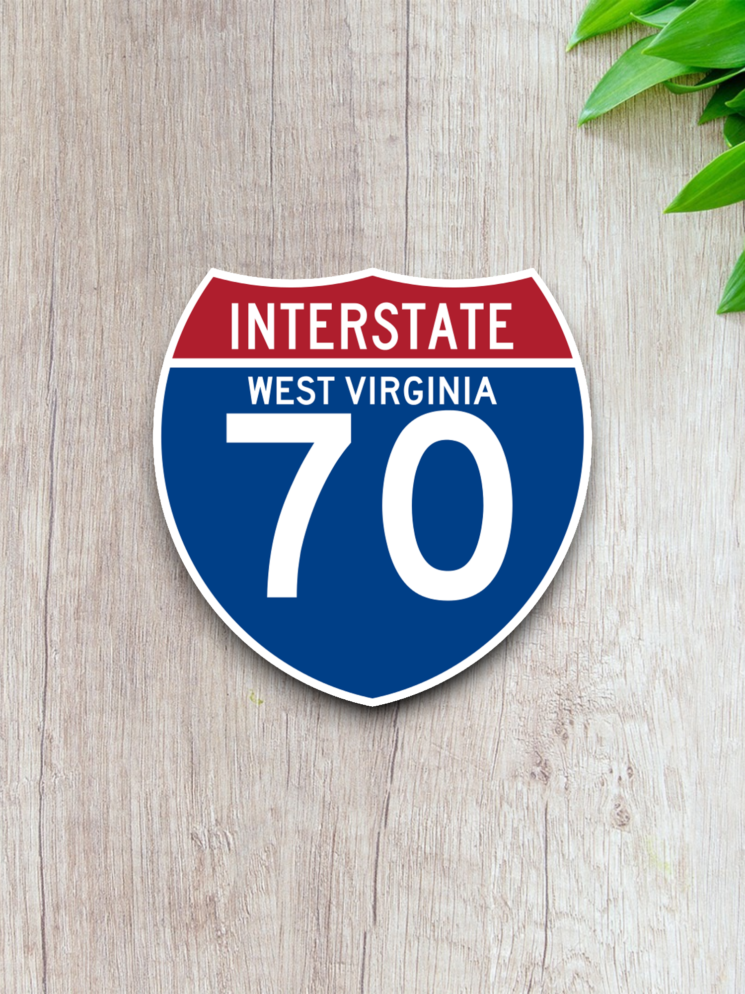 Interstate I-70 West Virginia - Road Sign Sticker