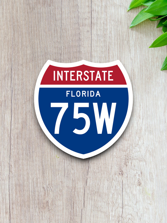 Interstate I-75W Florida - Road Sign Sticker