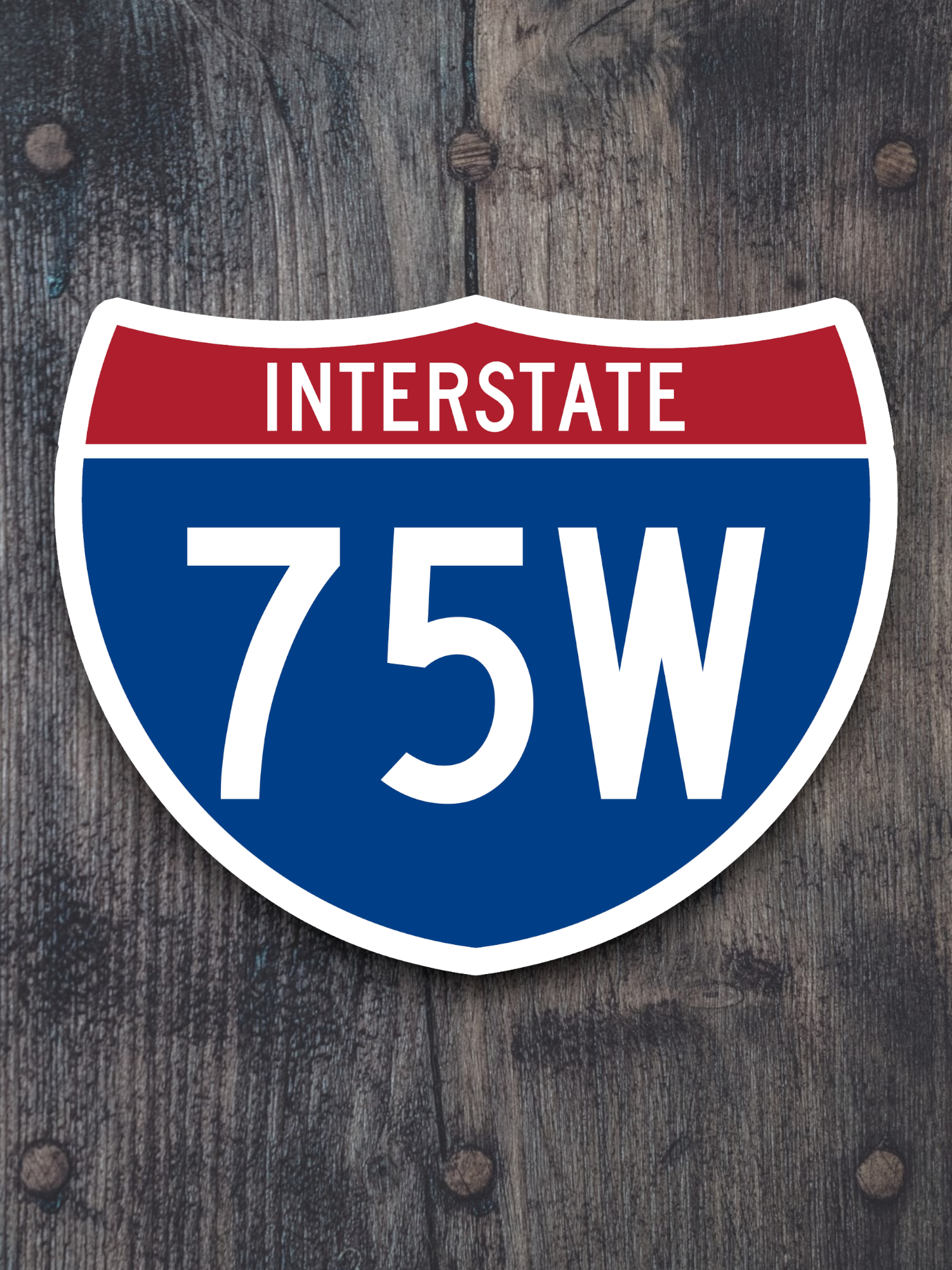 Interstate I-75W - Road Sign Sticker