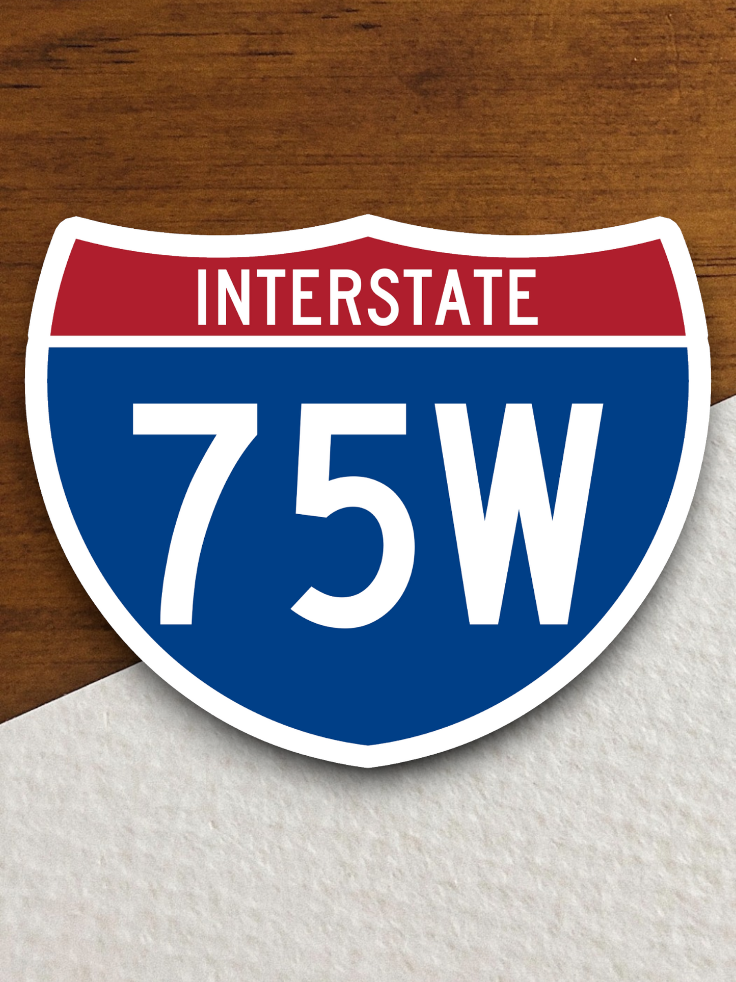Interstate I-75W - Road Sign Sticker