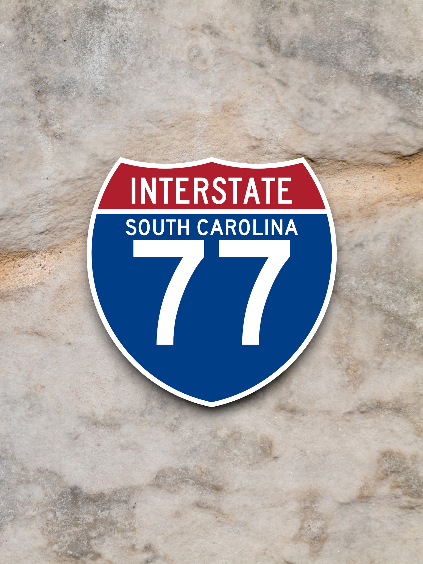 Interstate I-77 South Carolina - Road Sign Sticker