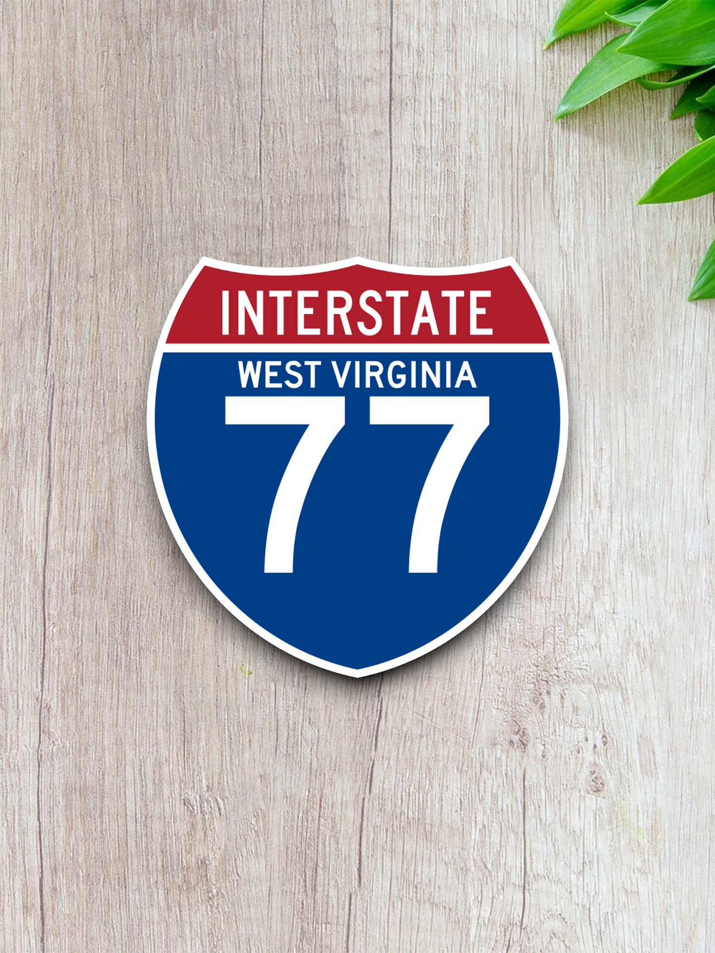 Interstate I-77 West Virginia - Road Sign Sticker