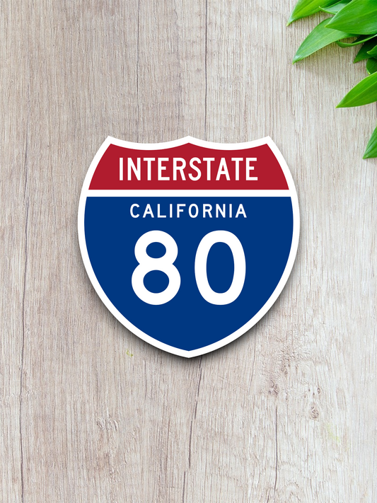 Interstate I-80 - California - Road Sign Sticker