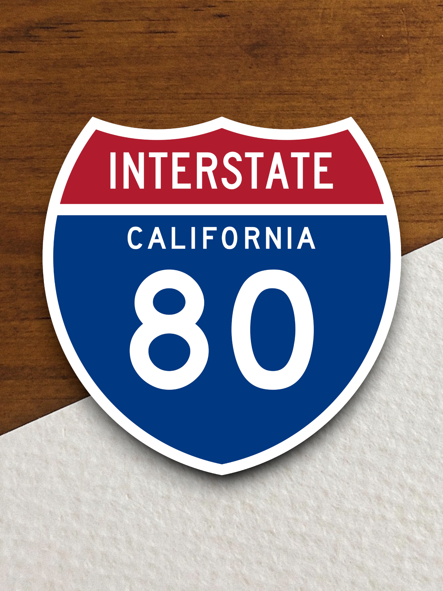 Interstate I-80 - California - Road Sign Sticker