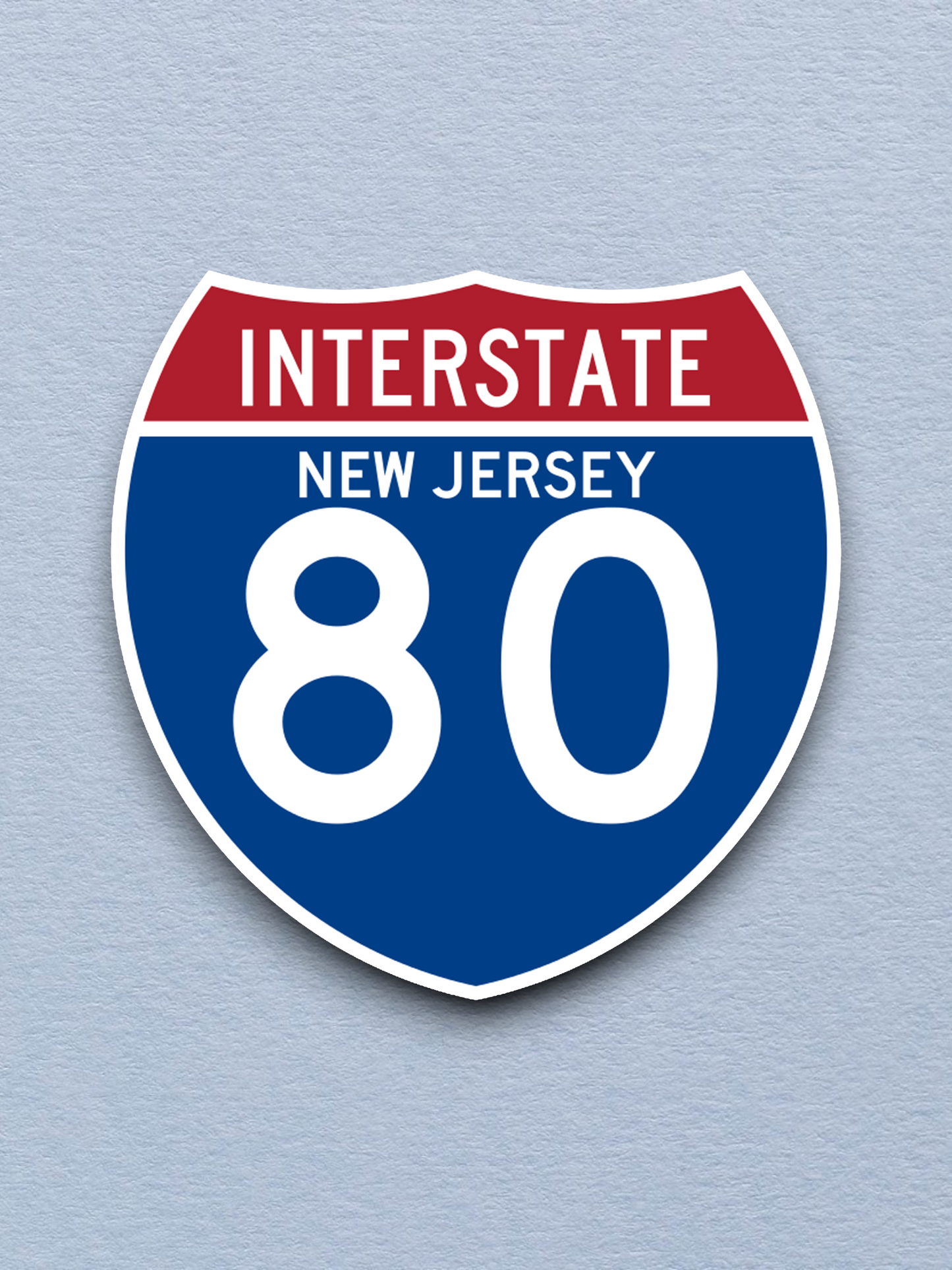 Interstate I-80 New Jersey - Road Sign Sticker