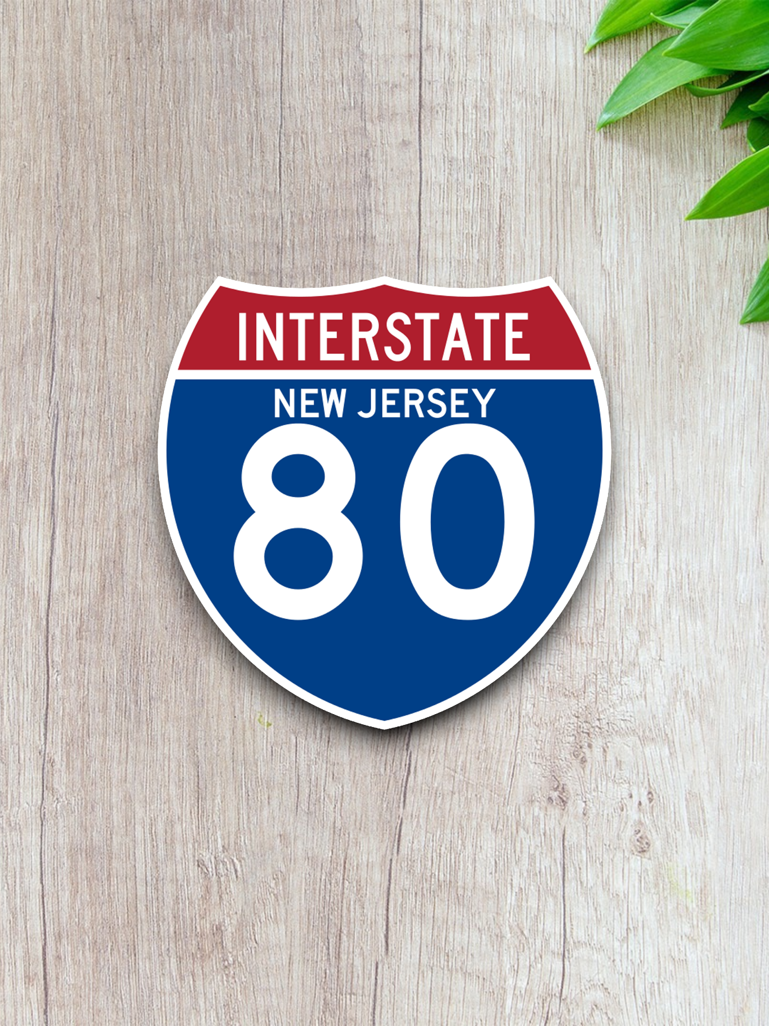 Interstate I-80 New Jersey - Road Sign Sticker