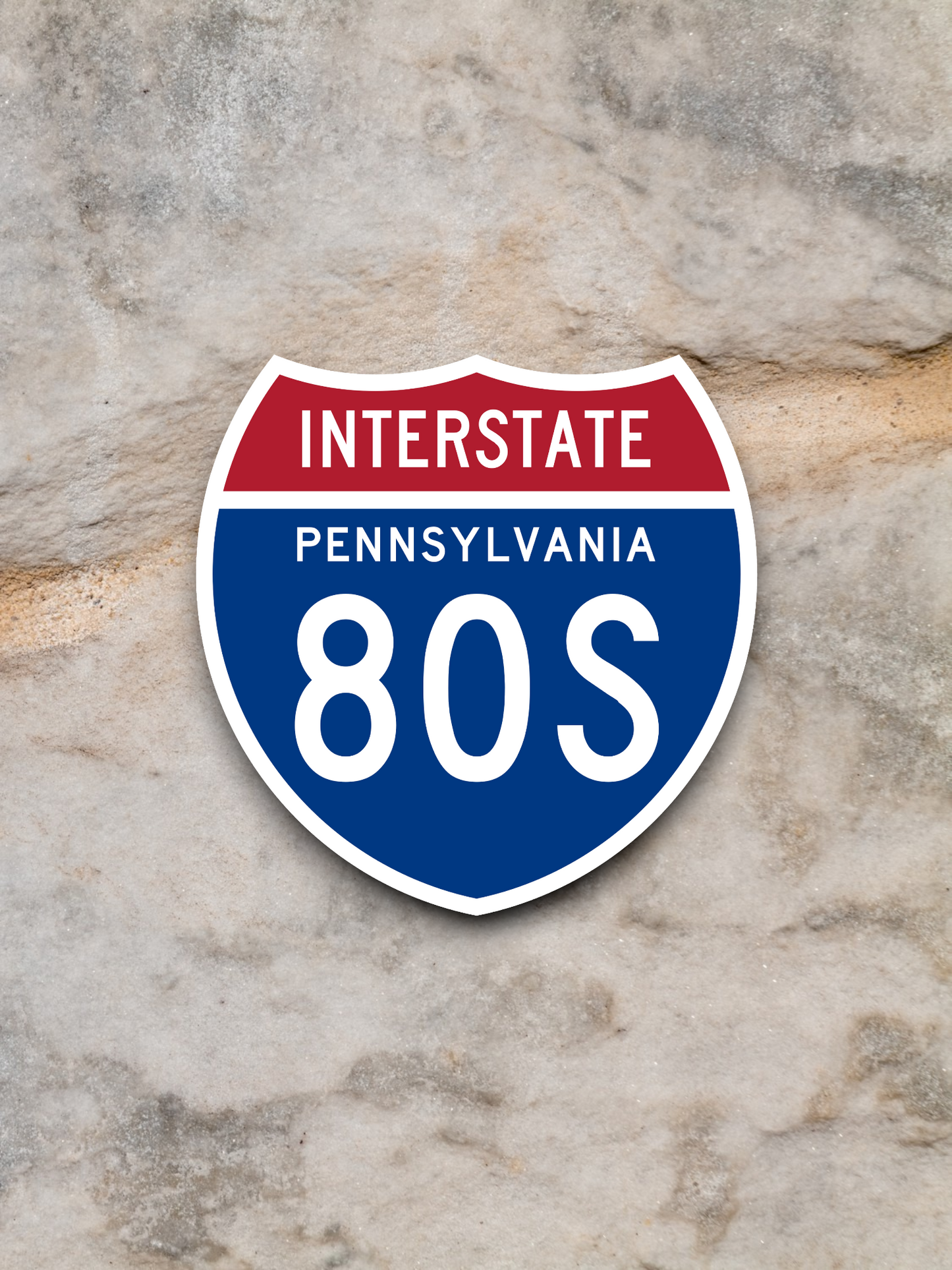 Interstate I-80S Pennsylvania - Road Sign Sticker